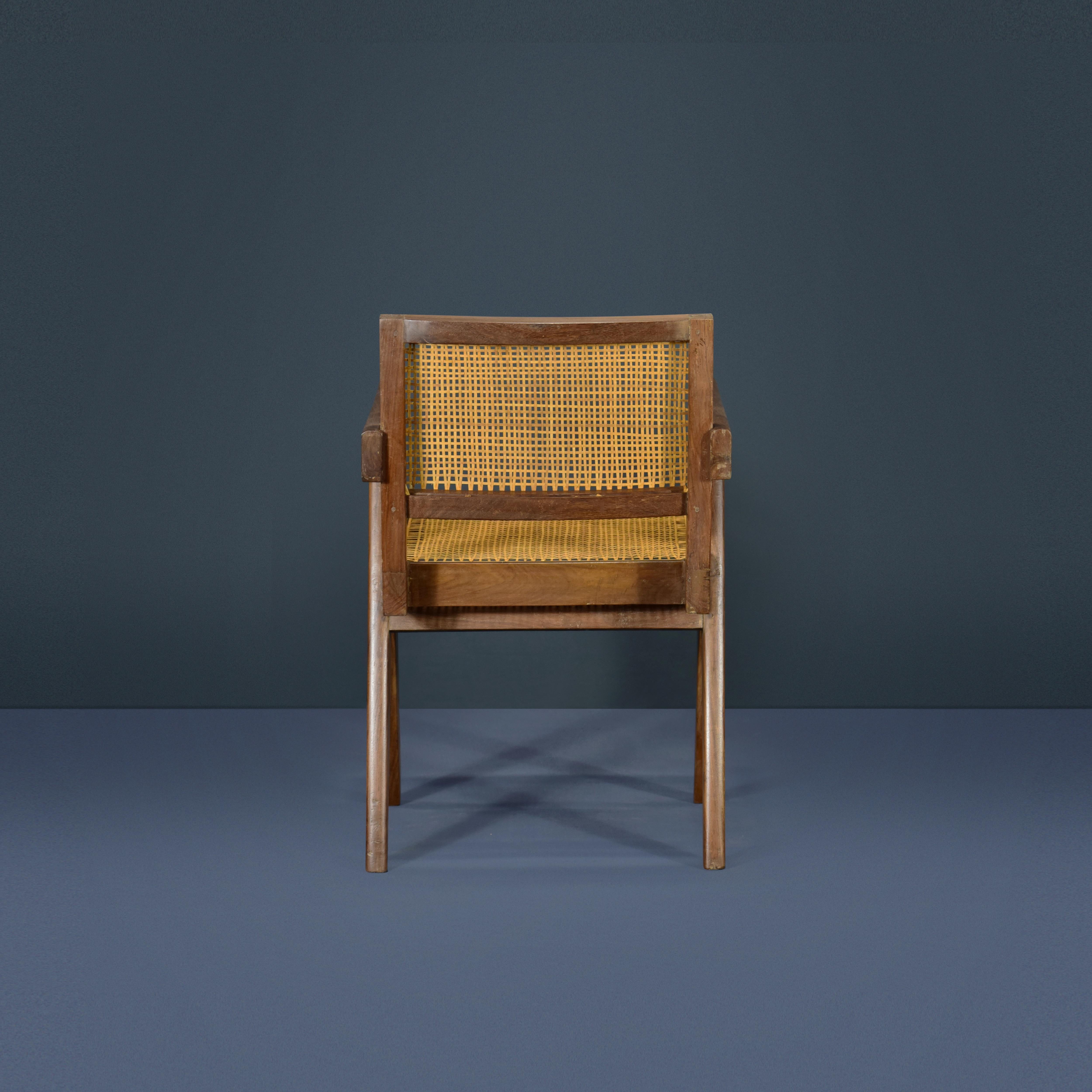Pierre Jeanneret PJ-SI-28-D Sillón de despacho / Moderno auténtico de mediados de siglo mediados del siglo XX en venta