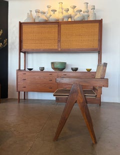 Pierre Jeanneret PJ-SI-28-D Office Cane & Teak Chair