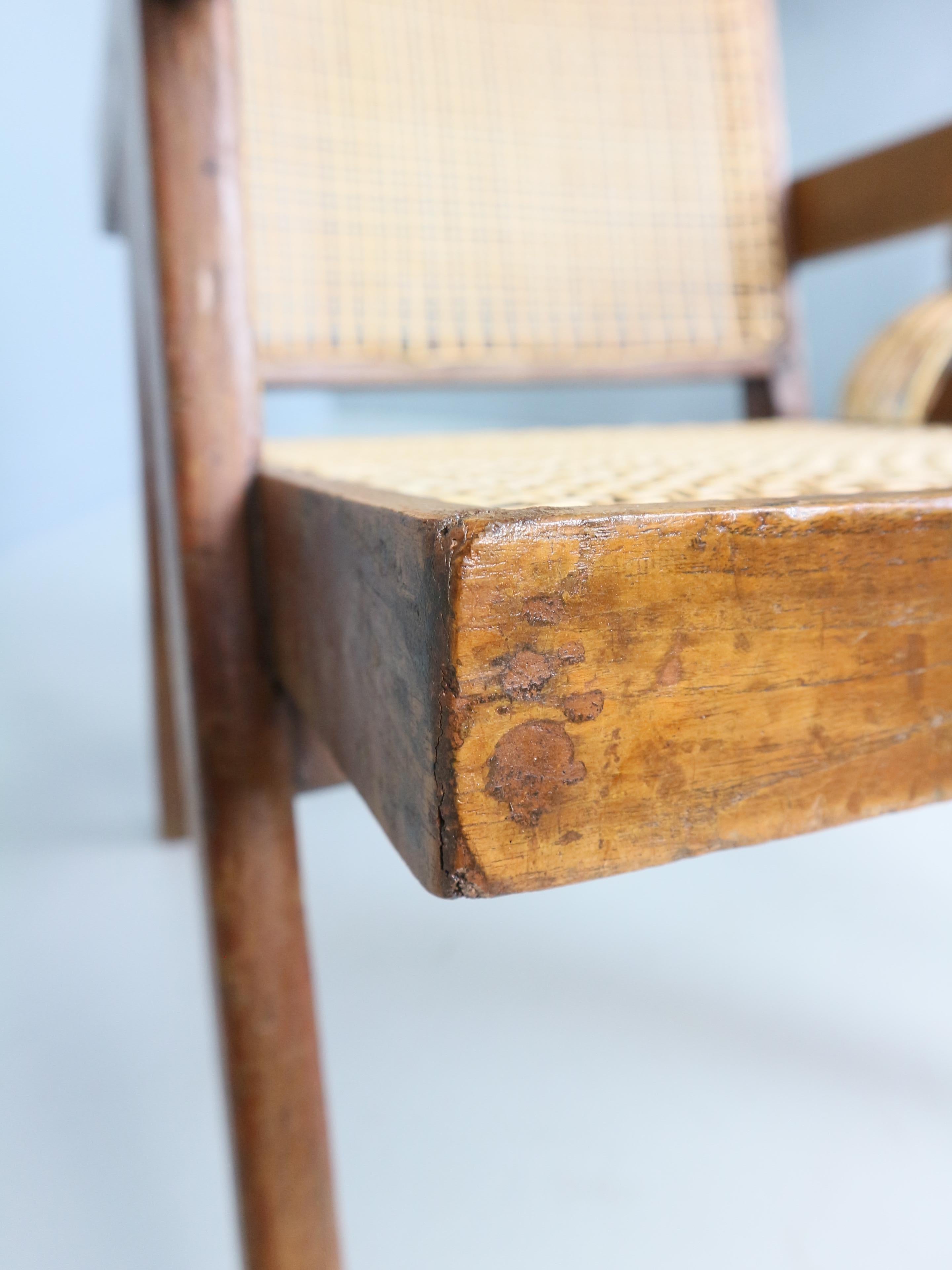 Pierre Jeanneret PJ-SI-29-A Easy Cane Chair / Authentique Mid-Century Modern 1950s en vente 9