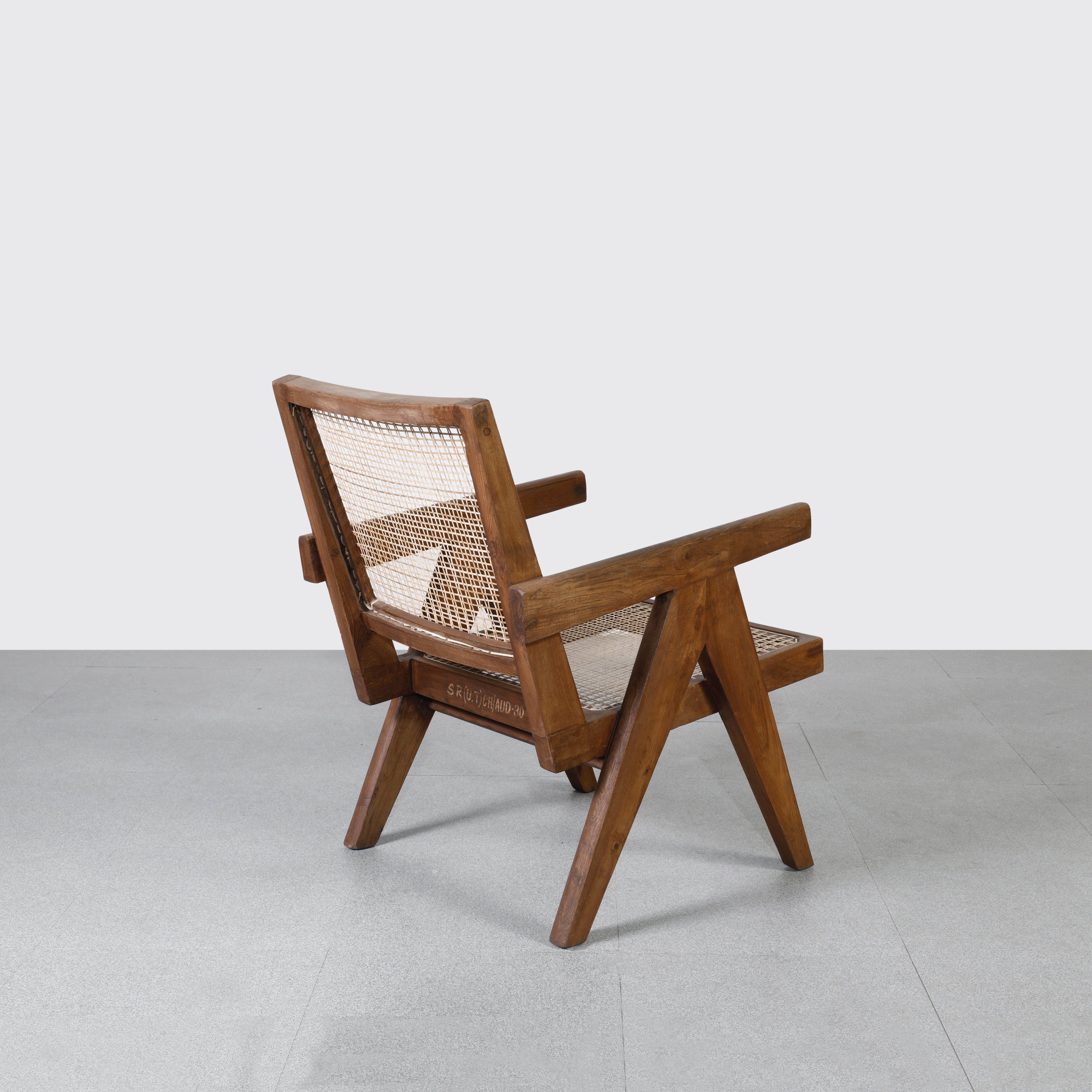 Pierre Jeanneret PJ-SI-29-A Easy Chair / Authentischer Mid-Century Modern-Stuhl (Indisch) im Angebot