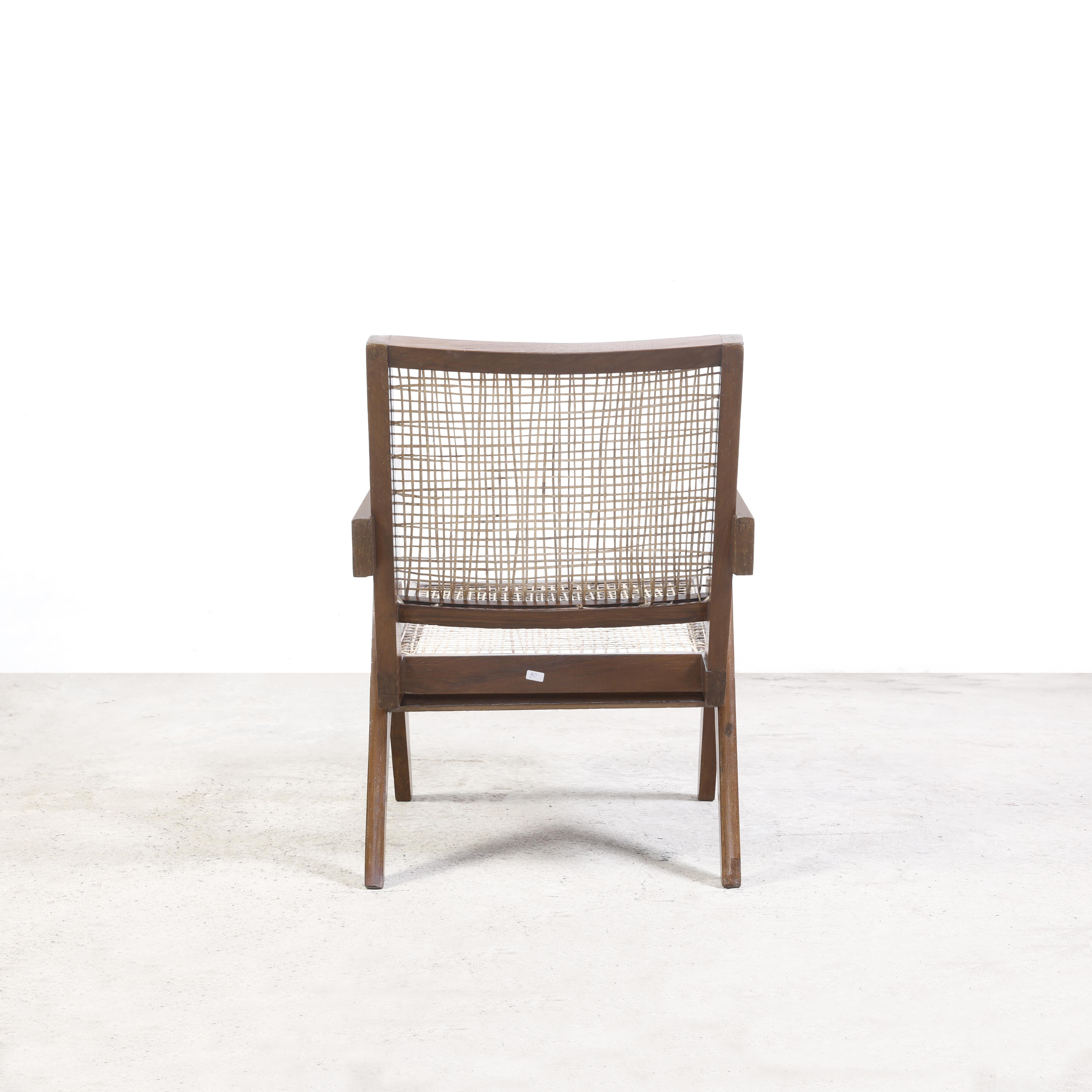 Pierre Jeanneret PJ-SI-29-A Pair Easy Chairs / Authentic Mid-Century Chandigarh For Sale 3