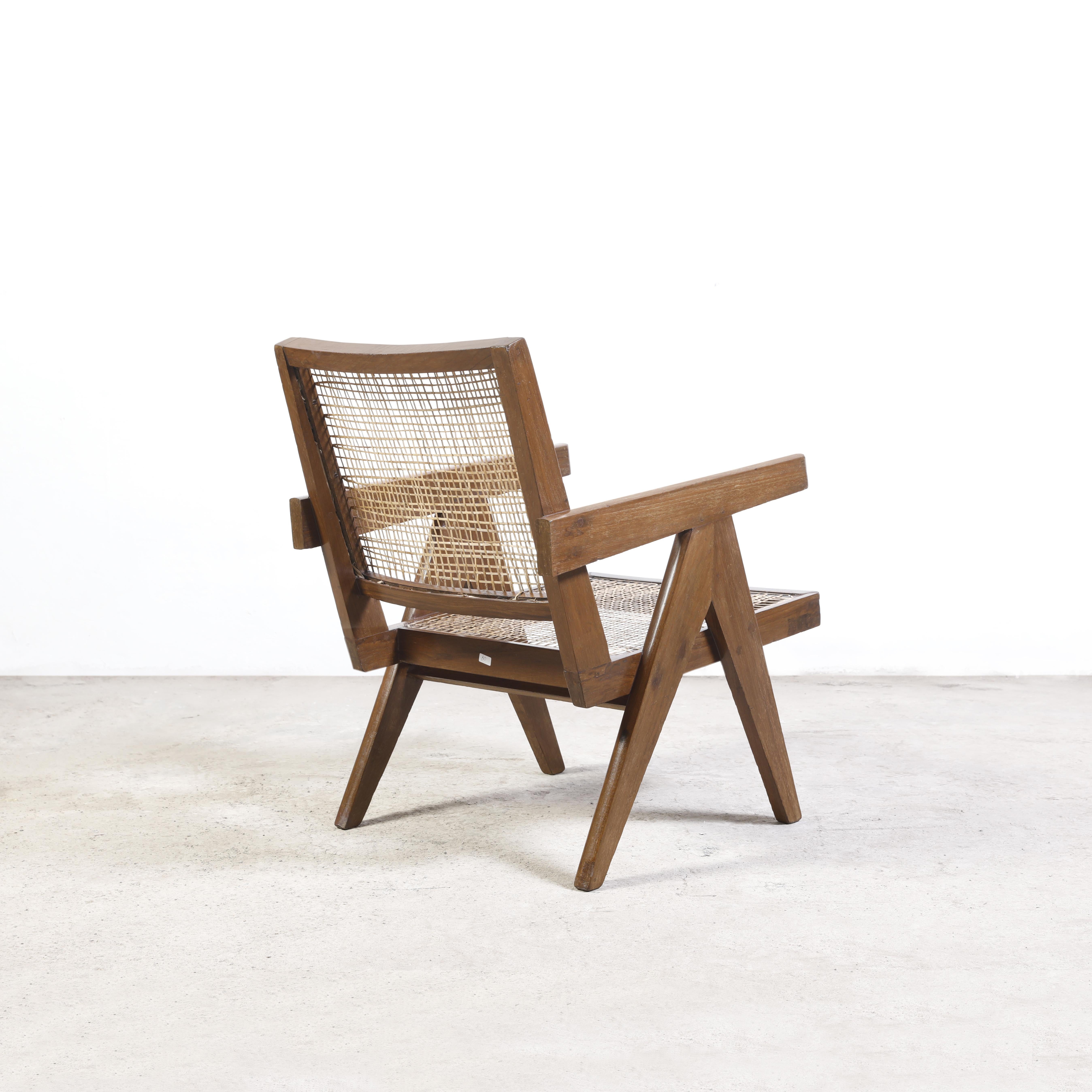Pierre Jeanneret PJ-SI-29-A Sessel ohne Armlehne / Authentisches Mid-Century Chandigarh, Paar im Angebot 4