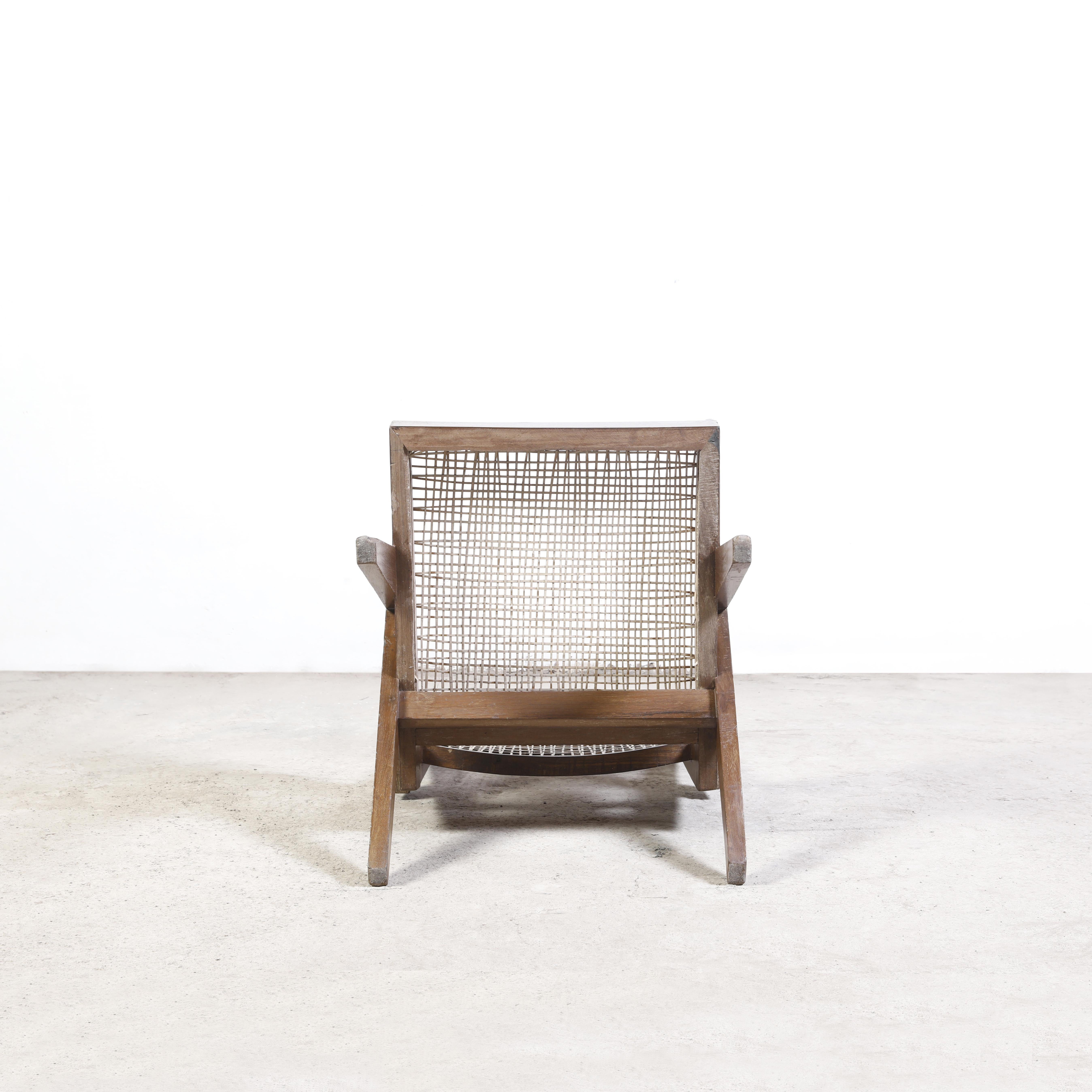 Pierre Jeanneret PJ-SI-29-A Pair Easy Chairs / Authentic Mid-Century Chandigarh For Sale 6