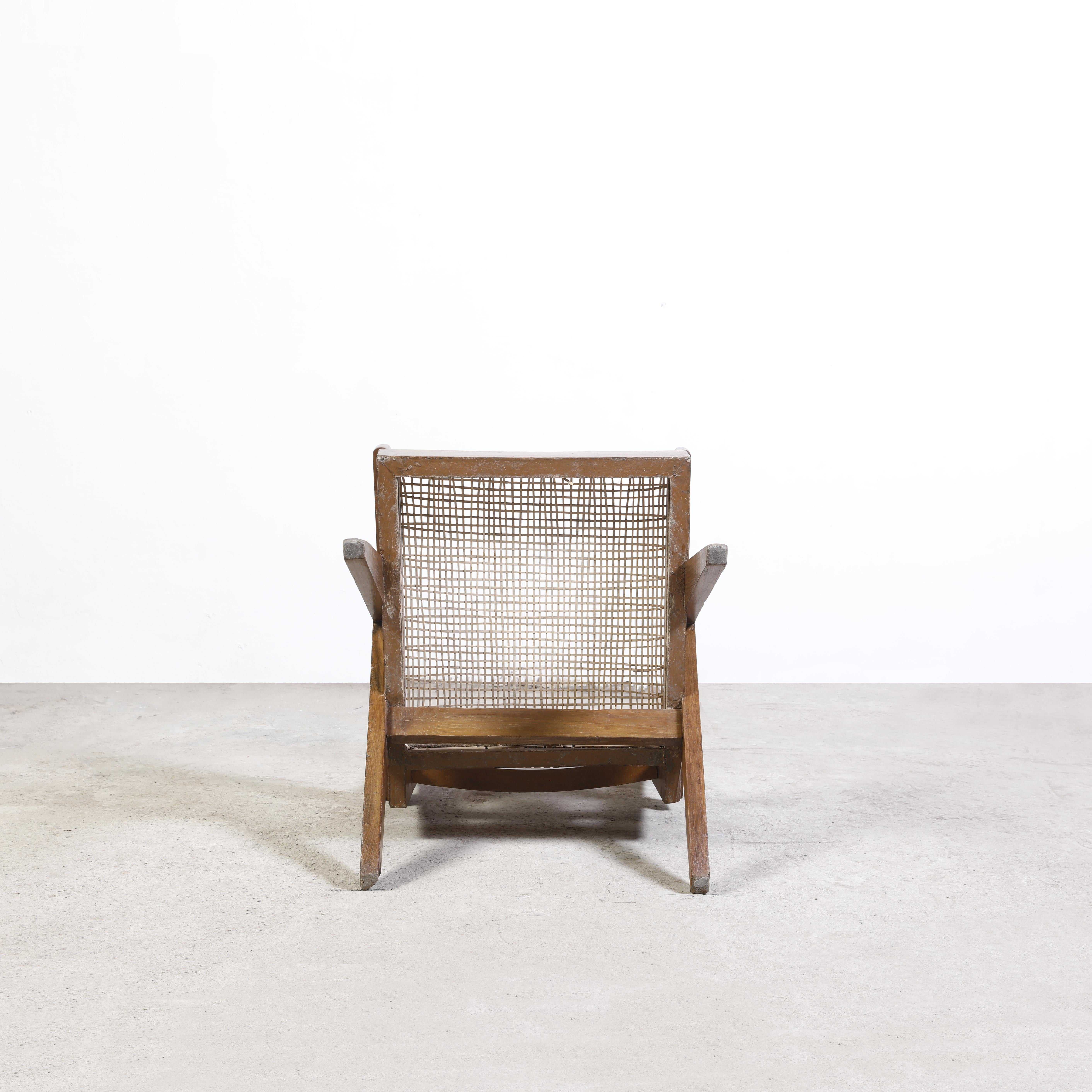 Mid-20th Century Pierre Jeanneret PJ-SI-29-A Pair Easy Chairs / Authentic Mid-Century Chandigarh For Sale