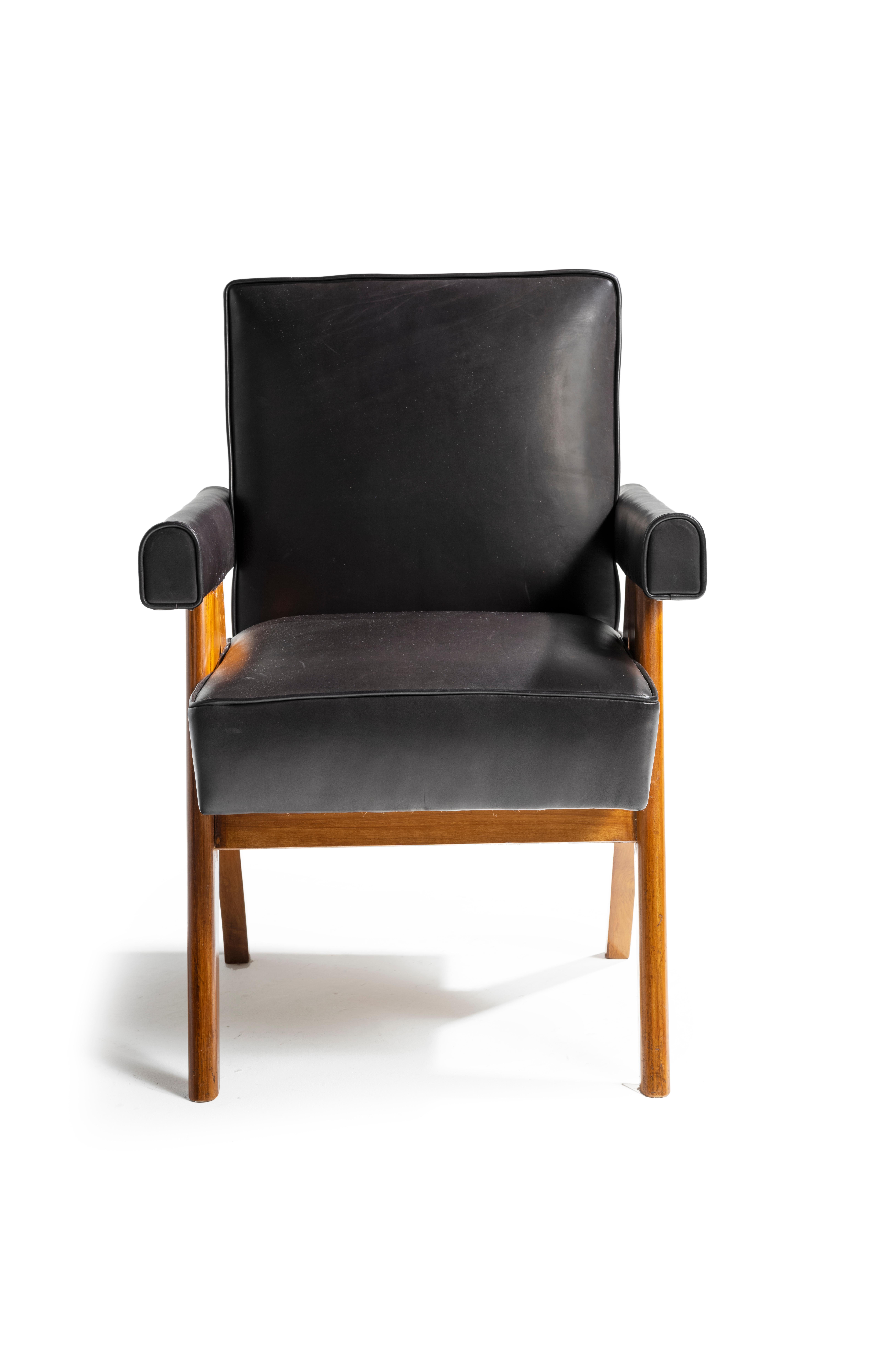 Indian Pierre Jeanneret, PJ-SI-30-A, Committee Armchairs, Chandigarh, C. 1953 For Sale