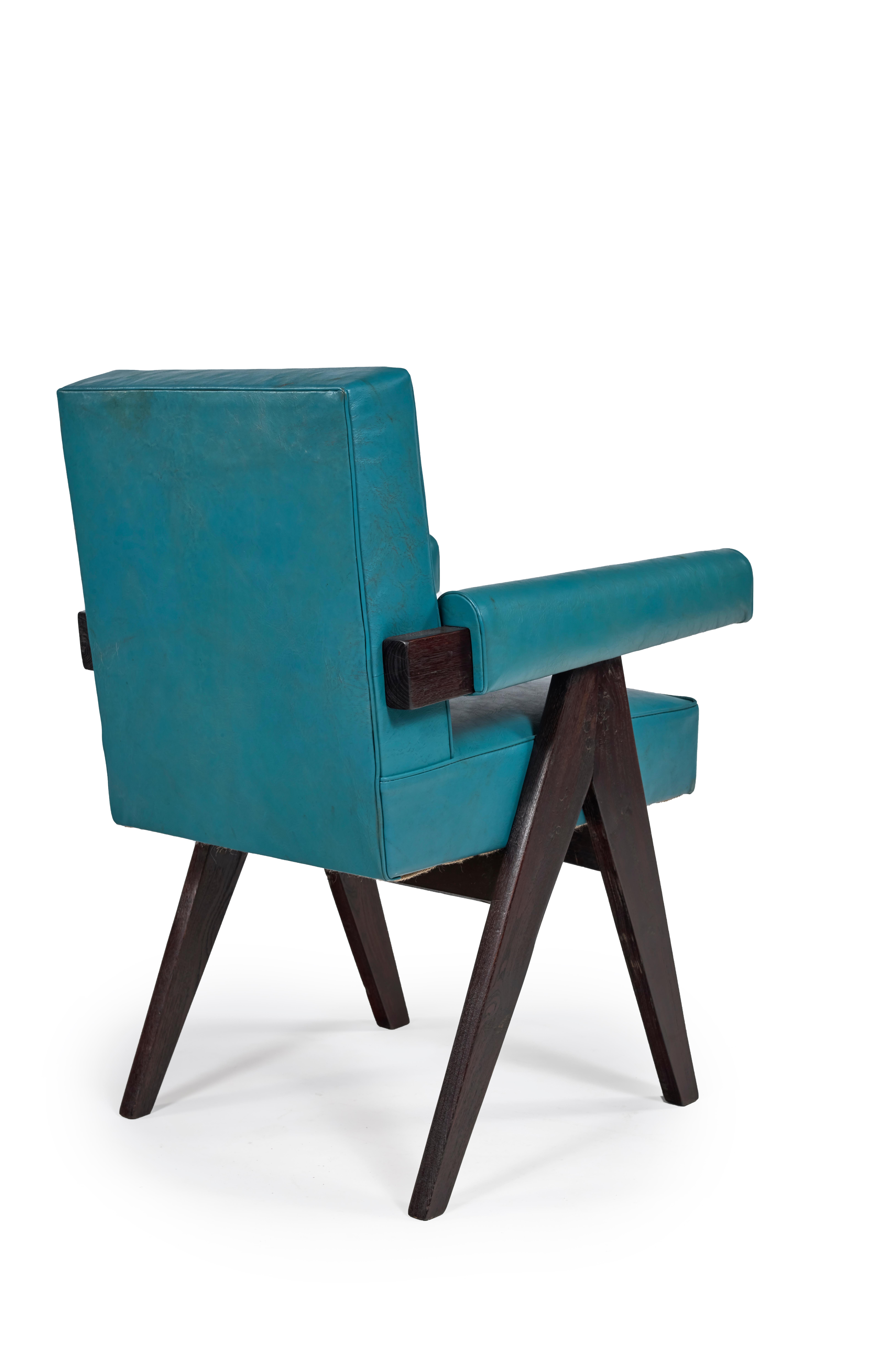Pierre Jeanneret, PJ-SI-30-C, Committee Armchair, Chandigarh, circa 1955 In Good Condition For Sale In Paris, FR