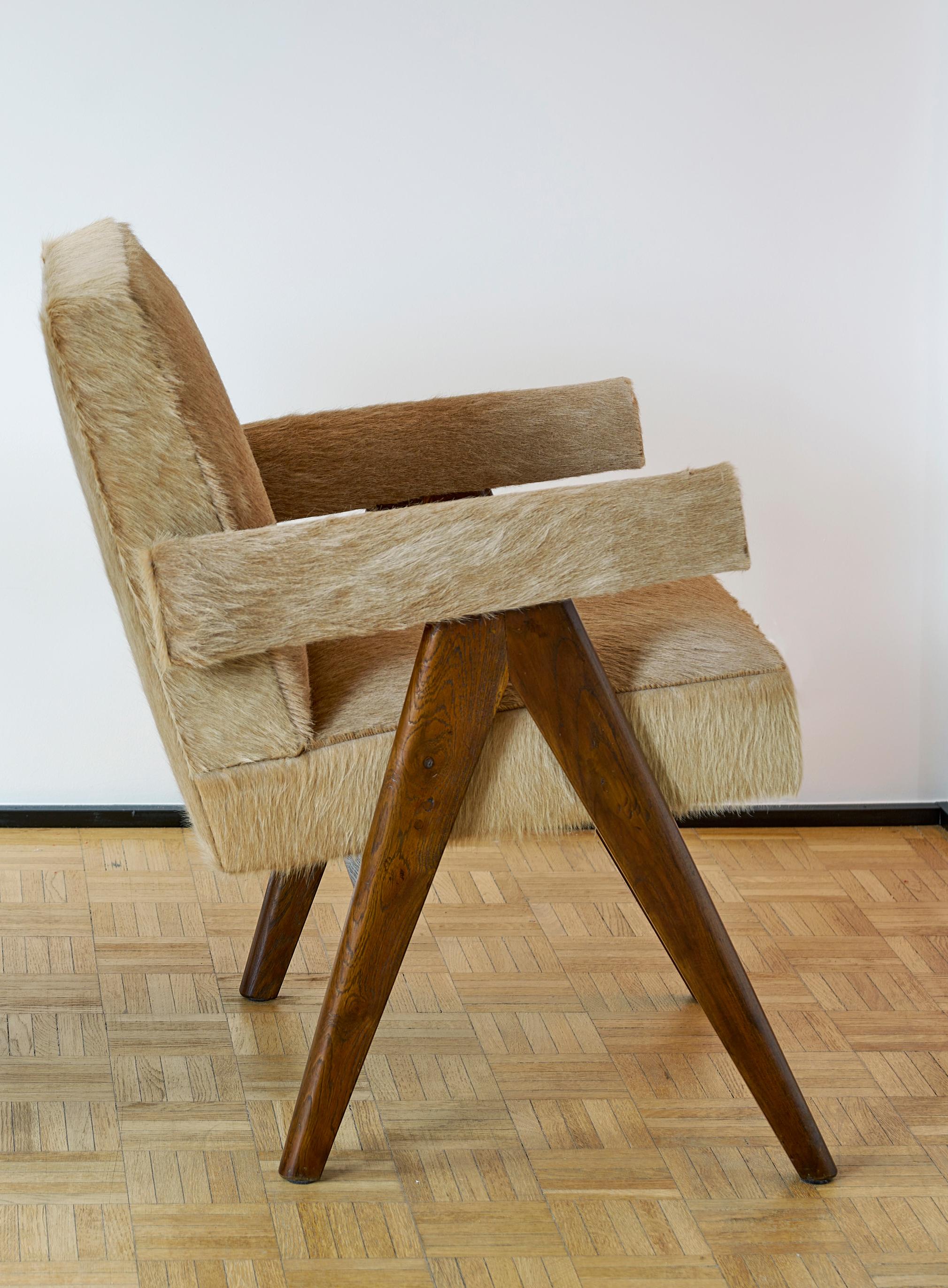 Indian Pierre Jeanneret, PJ-SI-30-D, Committee Armchair, Chandigarh, C. 1955 For Sale