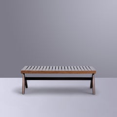Pierre Jeanneret PJ-SI-33-E Teak Bench / Authentic Mid-Century Modern