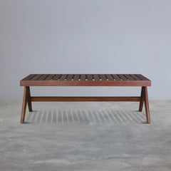Pierre Jeanneret PJ-SI-33-E Teak Bench / Authentic Mid-Century Modern