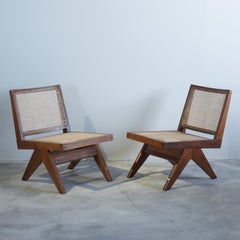 Pierre Jeanneret PJ-SI-35-A Easy Chair Pair / Authentic Mid-Century Modern