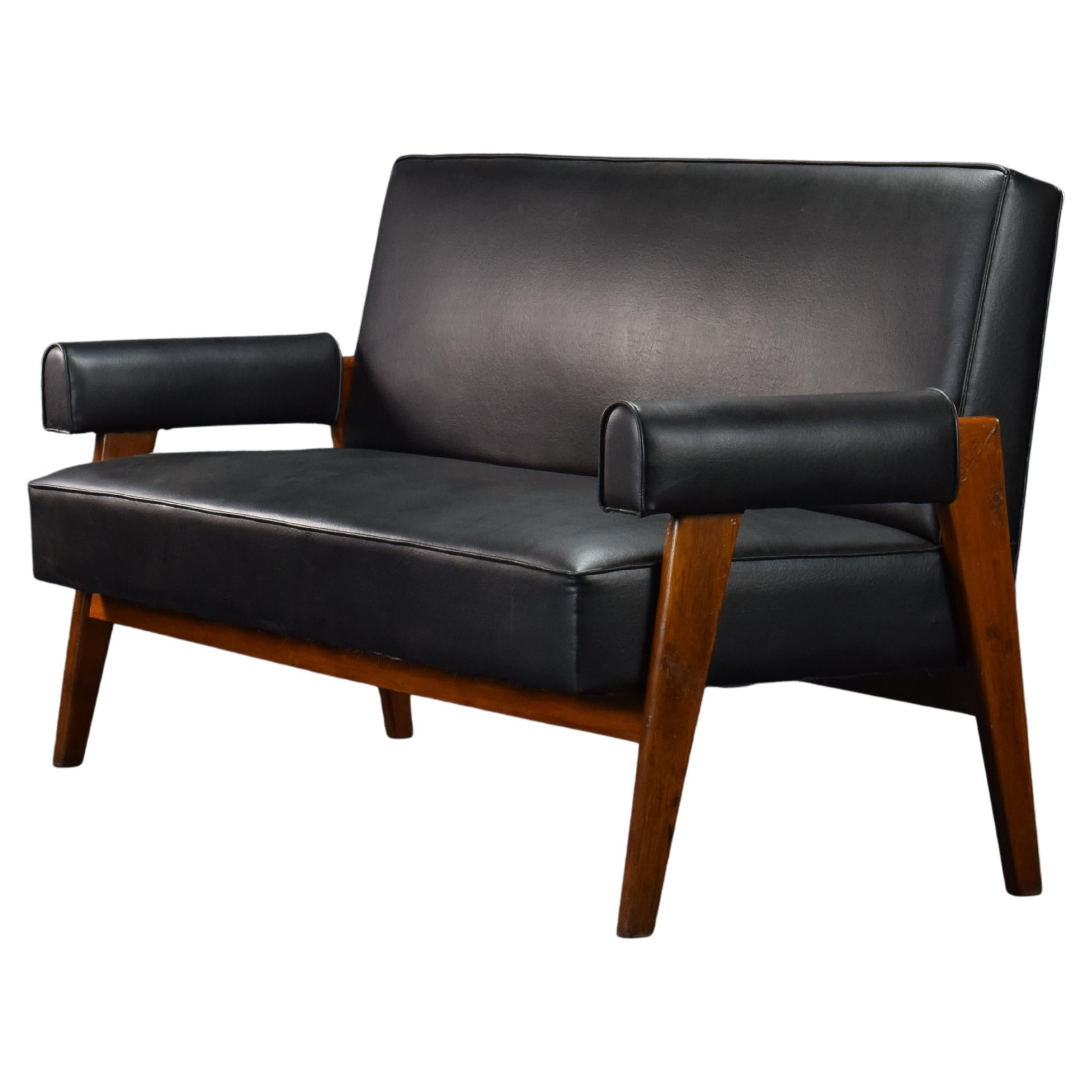 Pierre Jeanneret PJ-SI-41-B Advocate Sofa / Authentic Mid-Century Modern For Sale