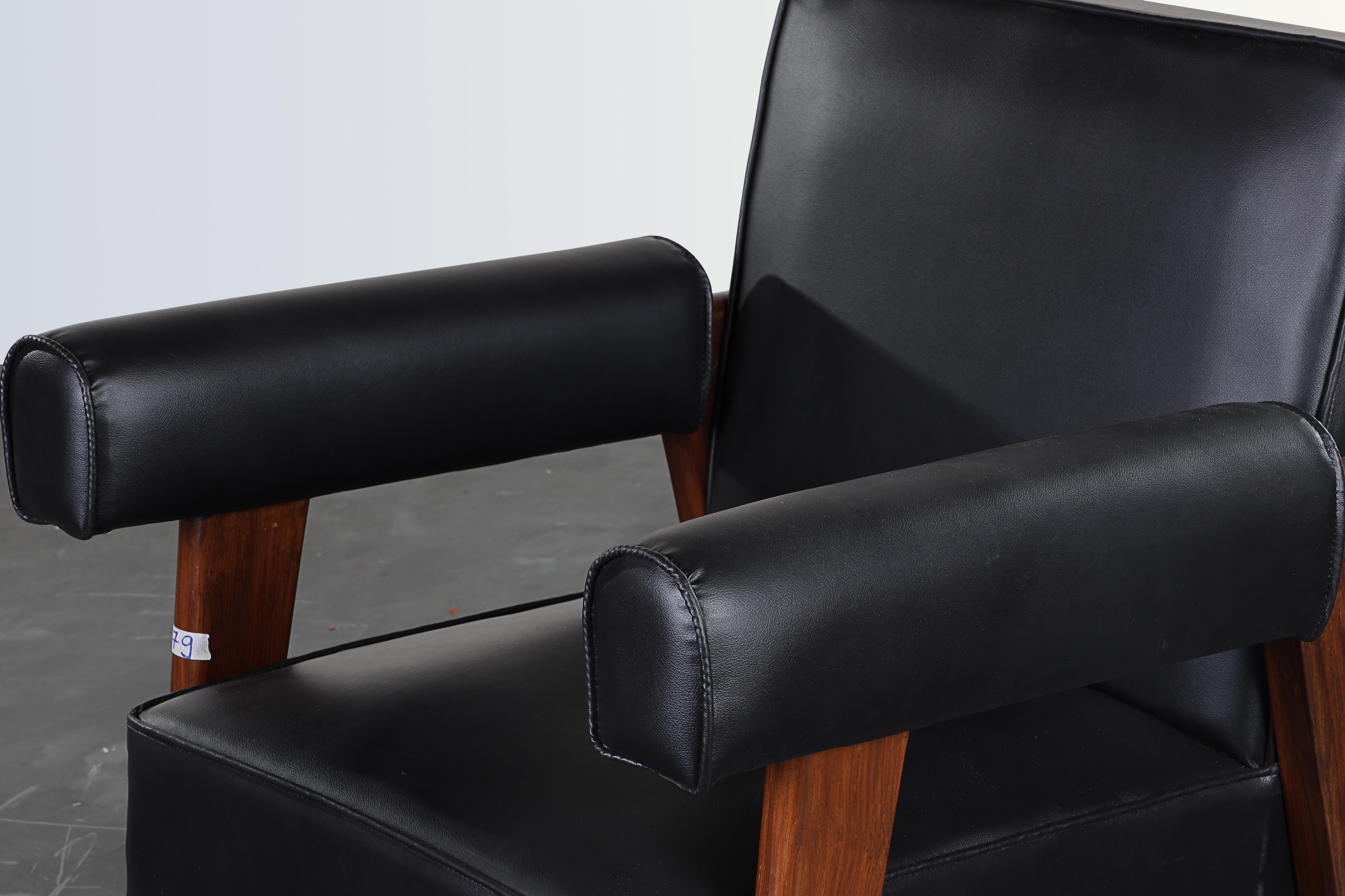 Pierre Jeanneret PJ-SI-42-A Bridge Chair / Authentic Mid-Century Modern For Sale 3