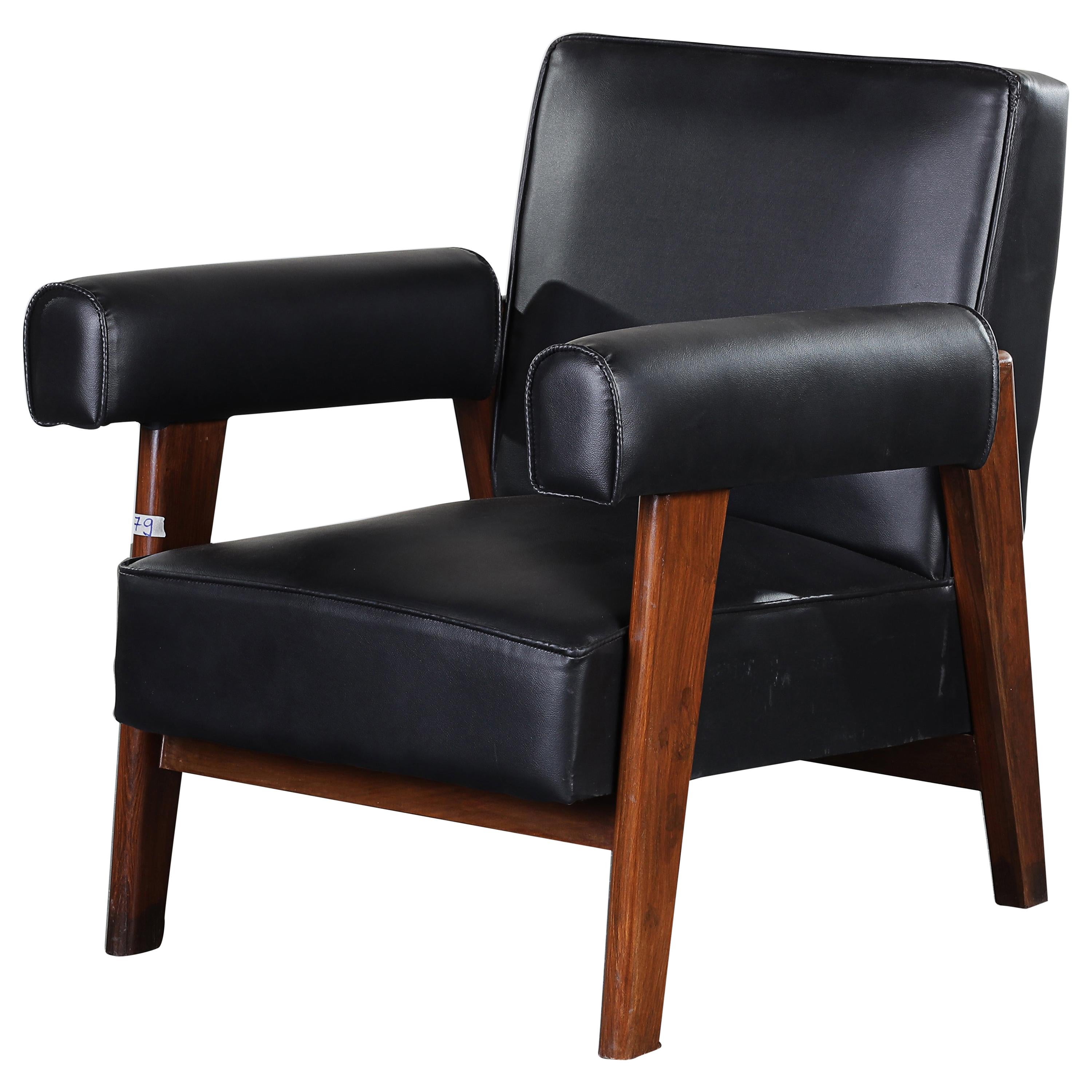 Pierre Jeanneret PJ-SI-42-A Bridge Chair / Authentic Mid-Century Modern