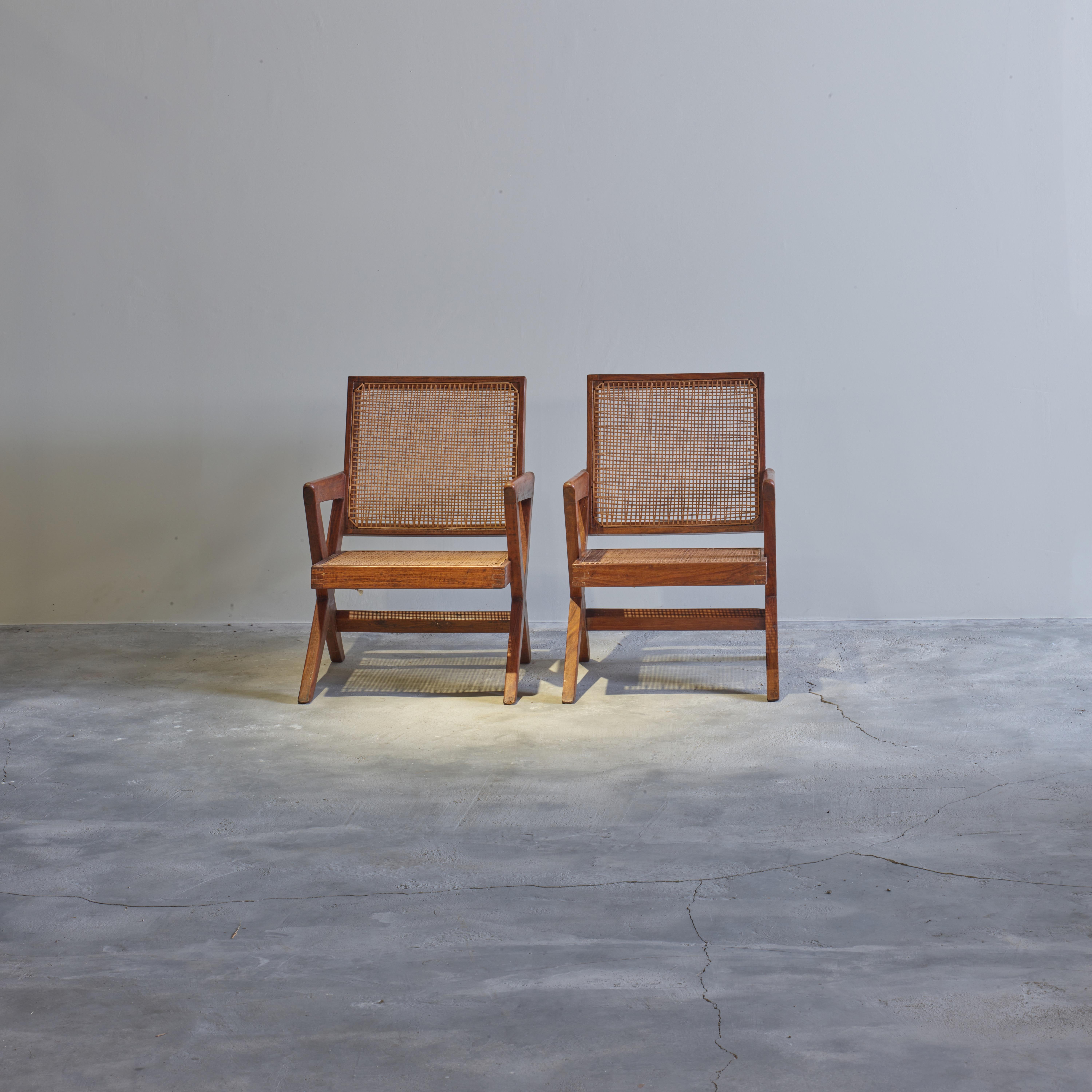 Pierre Jeanneret PJ-SI-45-A / B SET / Authentic Mid-Century Modern For Sale 11