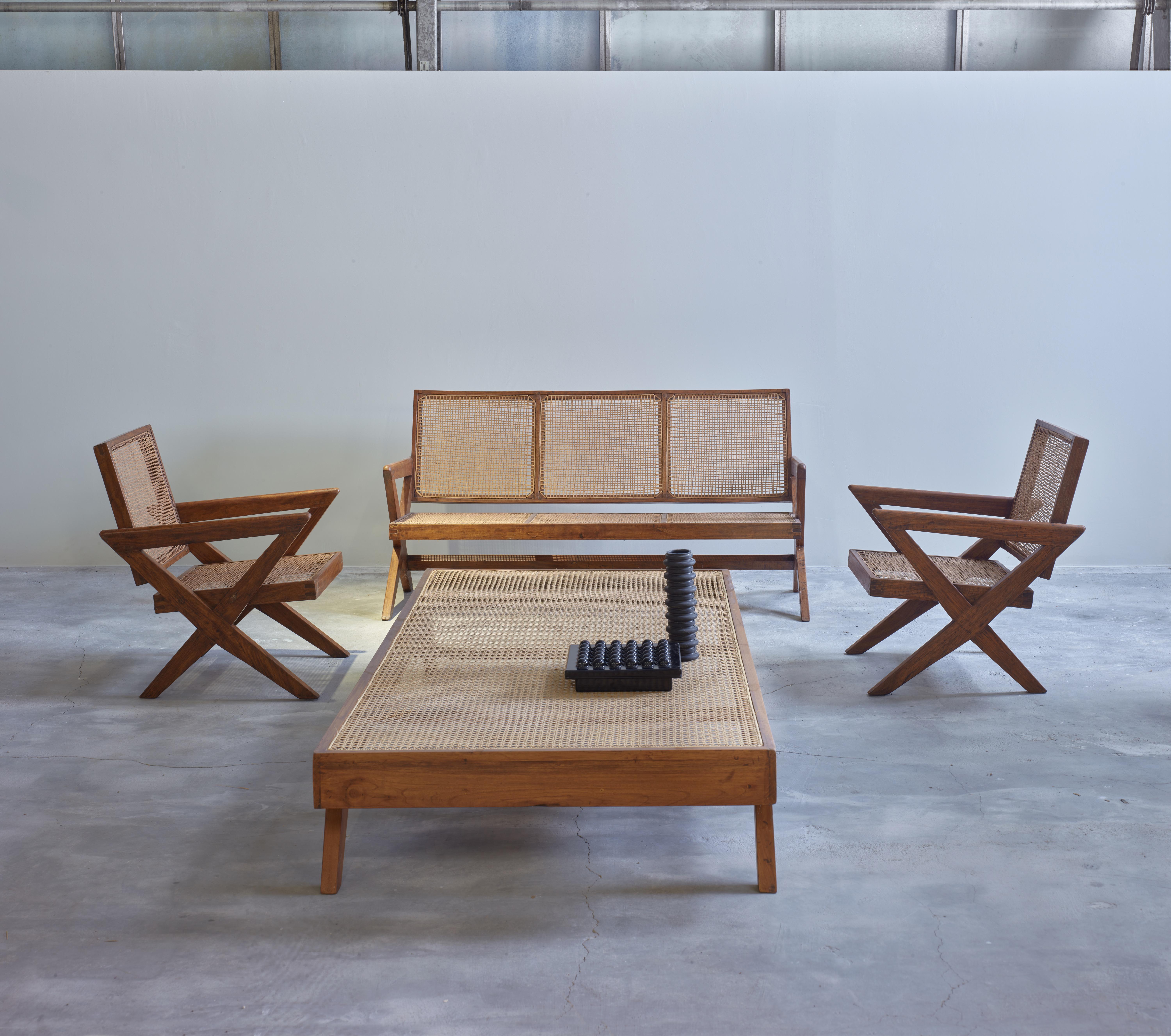 Pierre Jeanneret PJ-SI-45-A / B SET / Authentic Mid-Century Modern In Good Condition For Sale In Zürich, CH