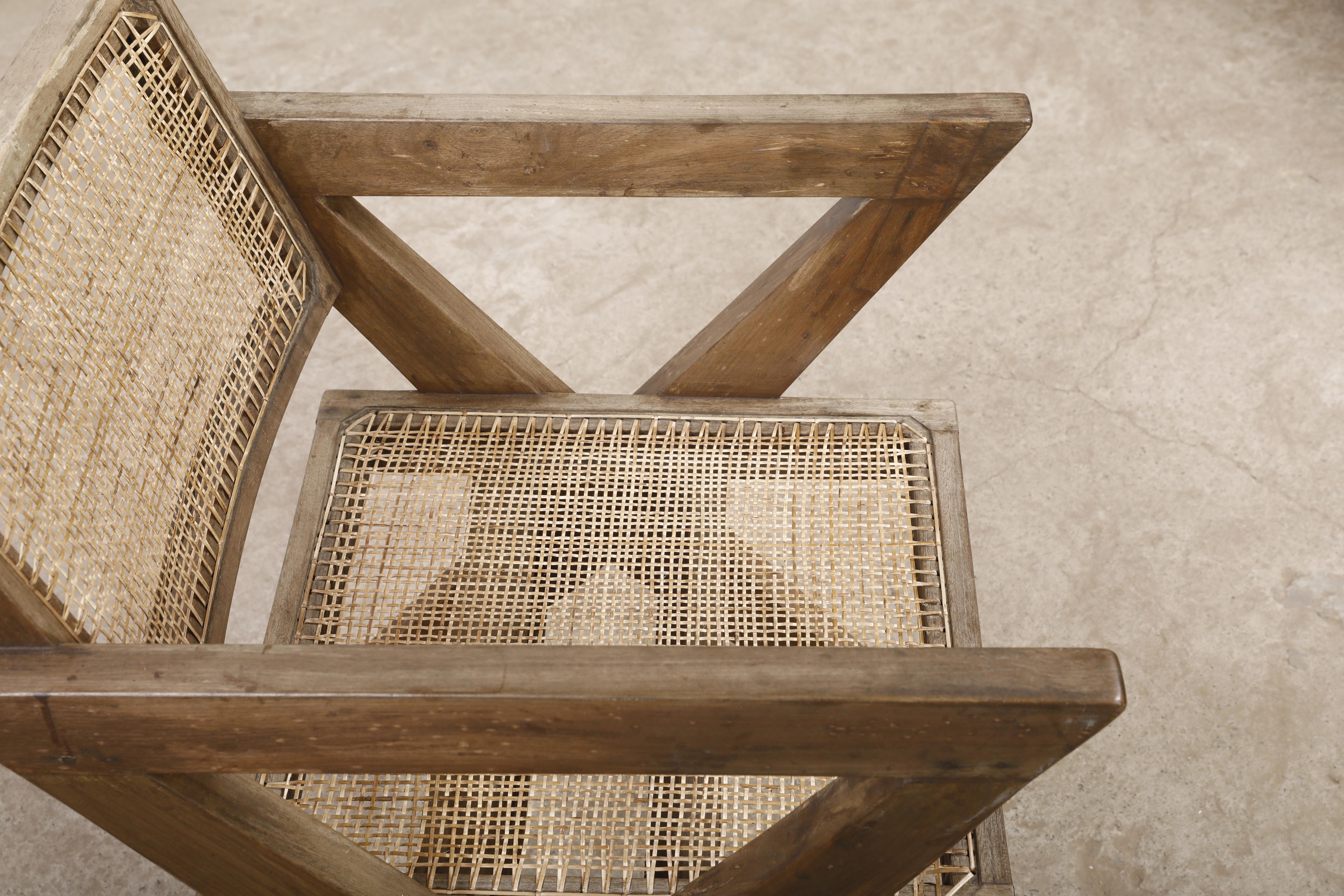 Canna Pierre Jeanneret Pj-SI-46-a Poltrona da ufficio / Autentico Mid-Century Modern in vendita
