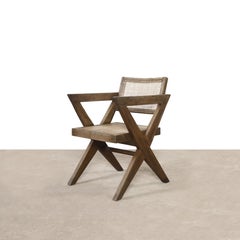 Pierre Jeanneret PJ-SI-46-A Office Armchair / Authentic Mid-Century Modern