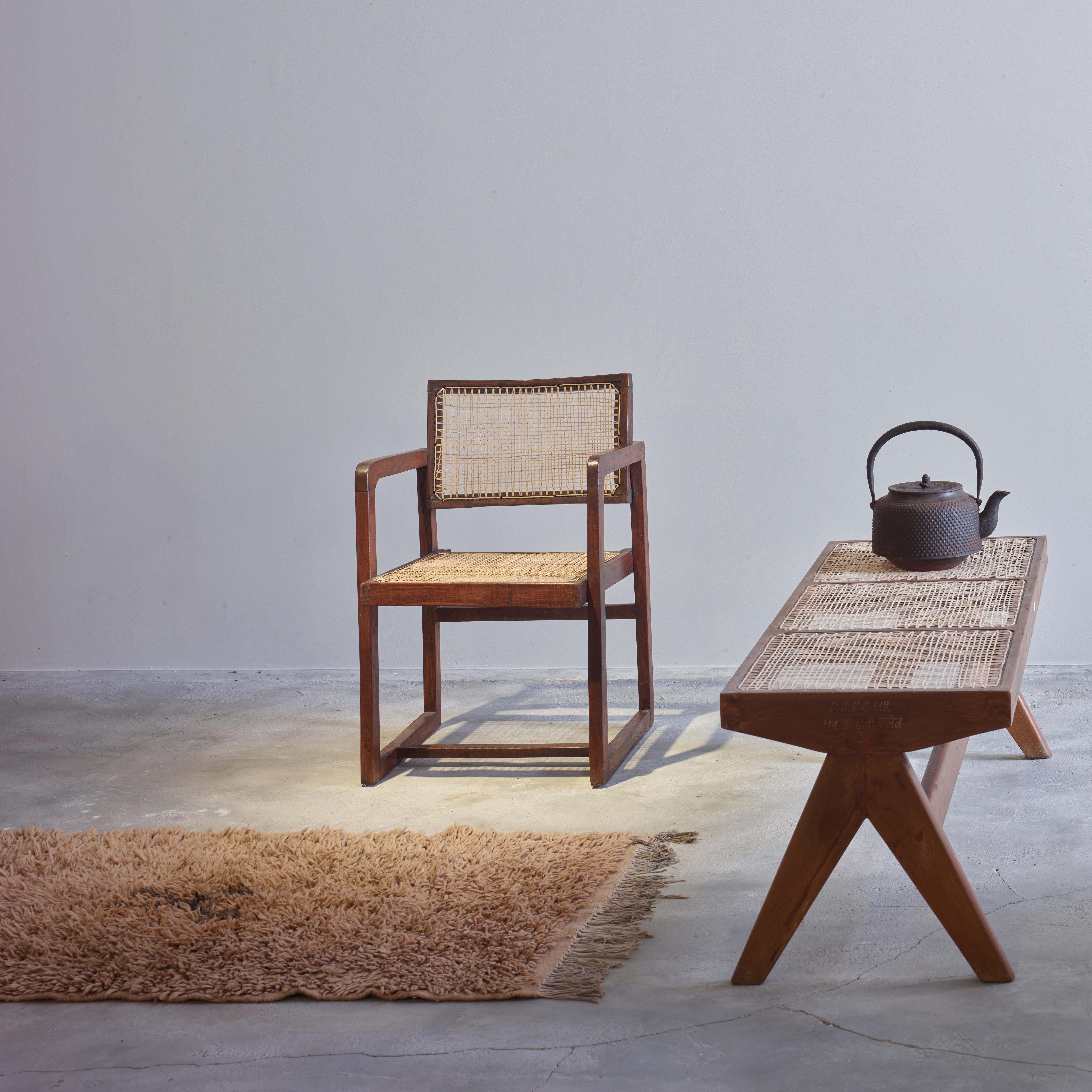 Pierre Jeanneret PJ-SI-53-A Box Chair/Authentique Mid-Century Modern Chandigarh  en vente 5