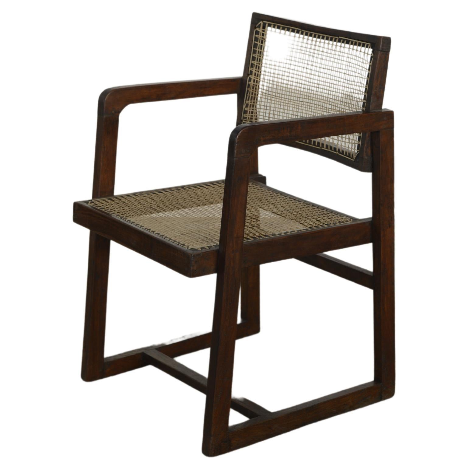 Pierre Jeanneret PJ-SI-53-A Box Chair / Authentic Mid-Century Modern Chandigarh 