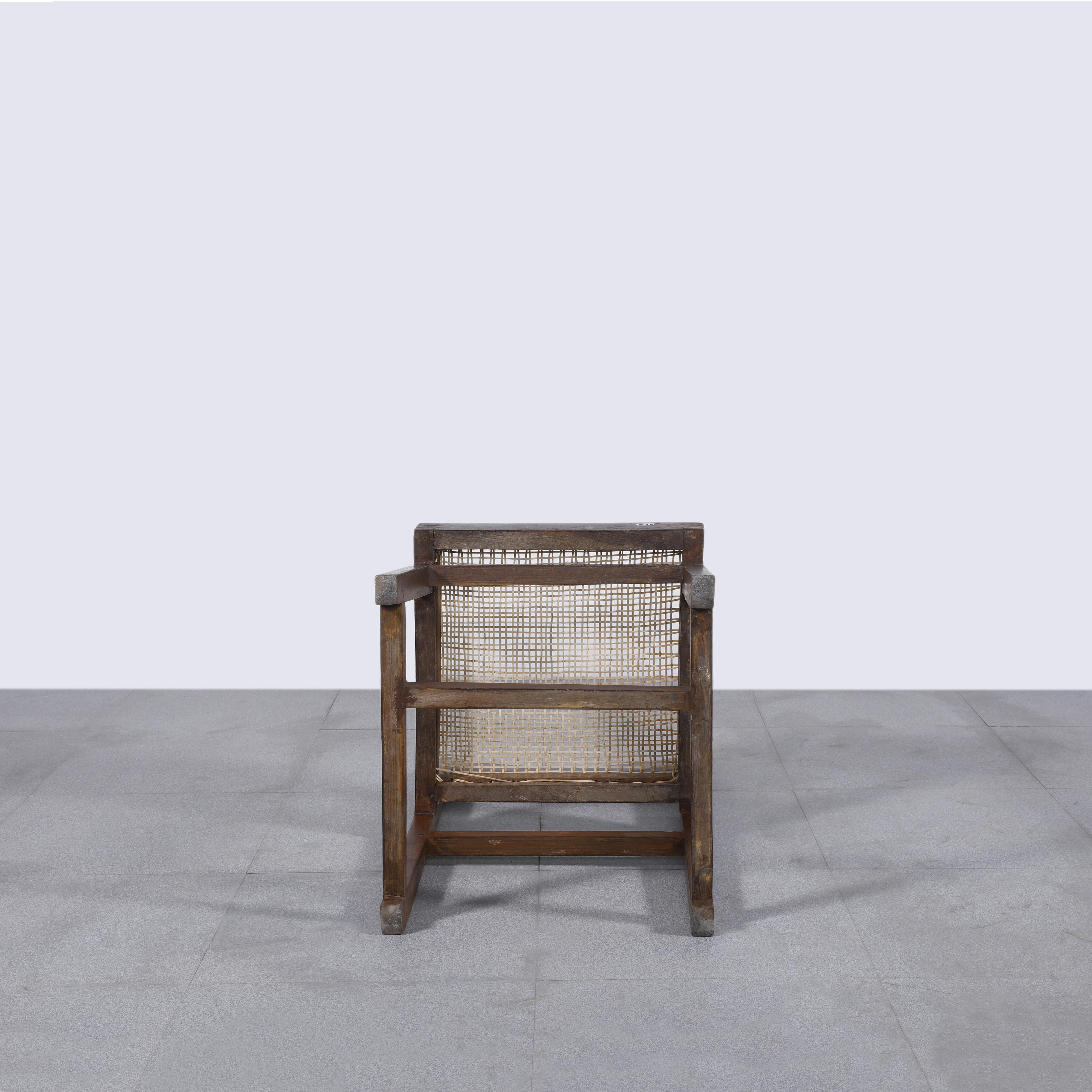 Milieu du XXe siècle Pierre Jeanneret PJ-SI-54-A Box Chair/Authentique Mid-Century Modern en vente