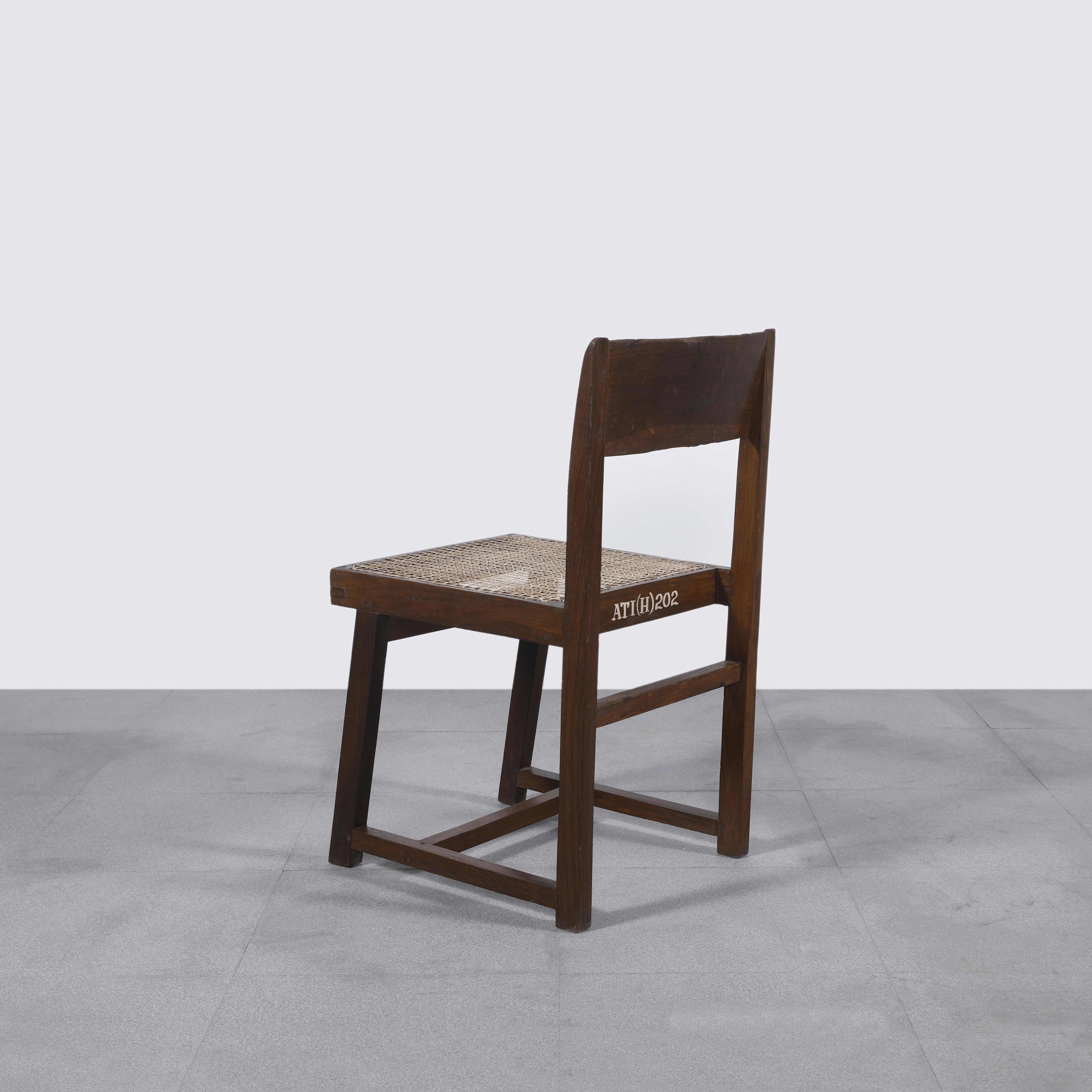 Indien Pierre Jeanneret PJ-SI-54-A Box Chair/Authentique Mid-Century Modern en vente