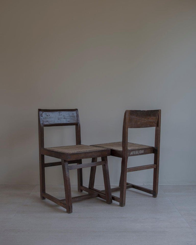 Indian Pierre Jeanneret PJ-SI-54-A Box Chairs Authentic Mid-Century Modern, Chandigarh For Sale