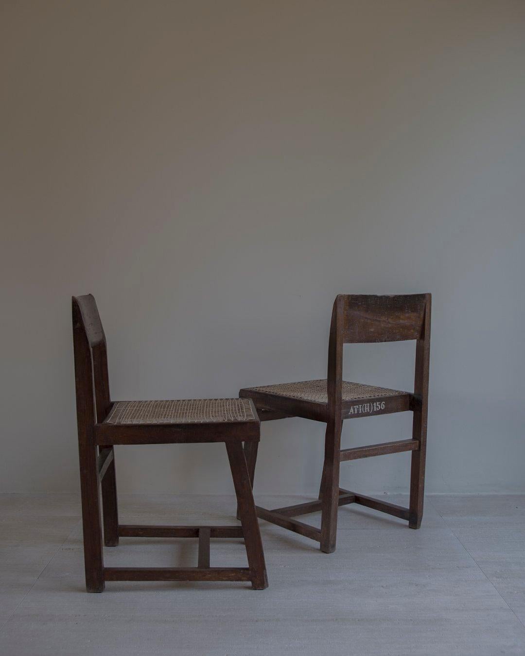 Indian Pierre Jeanneret PJ-SI-54-A Box Chairs Authentic Mid-Century Modern, Chandigarh For Sale