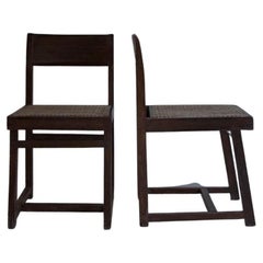 Pierre Jeanneret PJ-SI-54-A Box Chairs Authentic Mid-Century Modern, Chandigarh