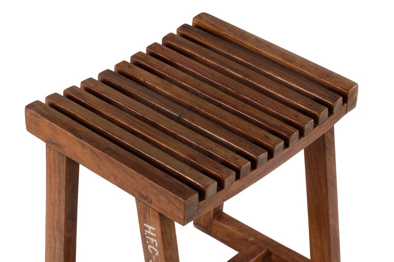 Pierre Jeanneret PJ-SI-55-a Stool / Authentic Mid-Century Modern Chandigarh For Sale 4