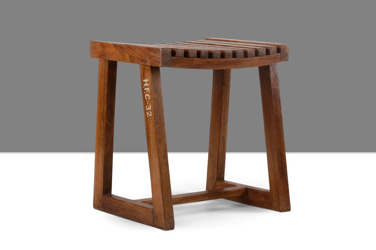 Pierre Jeanneret PJ-SI-55-a Stool / Authentic Mid-Century Modern Chandigarh For Sale 6