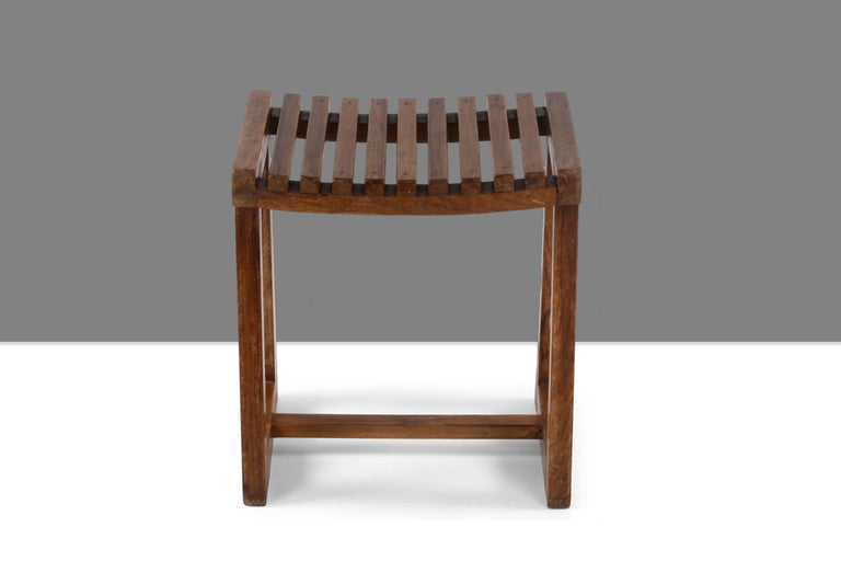 Pierre Jeanneret PJ-SI-55-a Stool / Authentic Mid-Century Modern Chandigarh In Good Condition For Sale In Zürich, CH