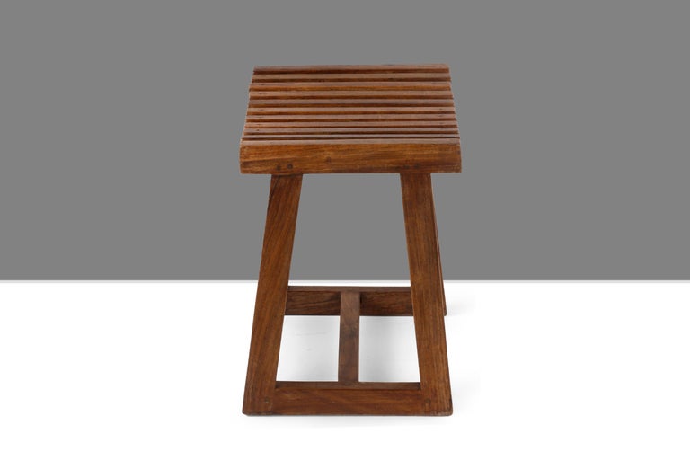 Mid-20th Century Pierre Jeanneret PJ-SI-55-a Stool / Authentic Mid-Century Modern Chandigarh For Sale