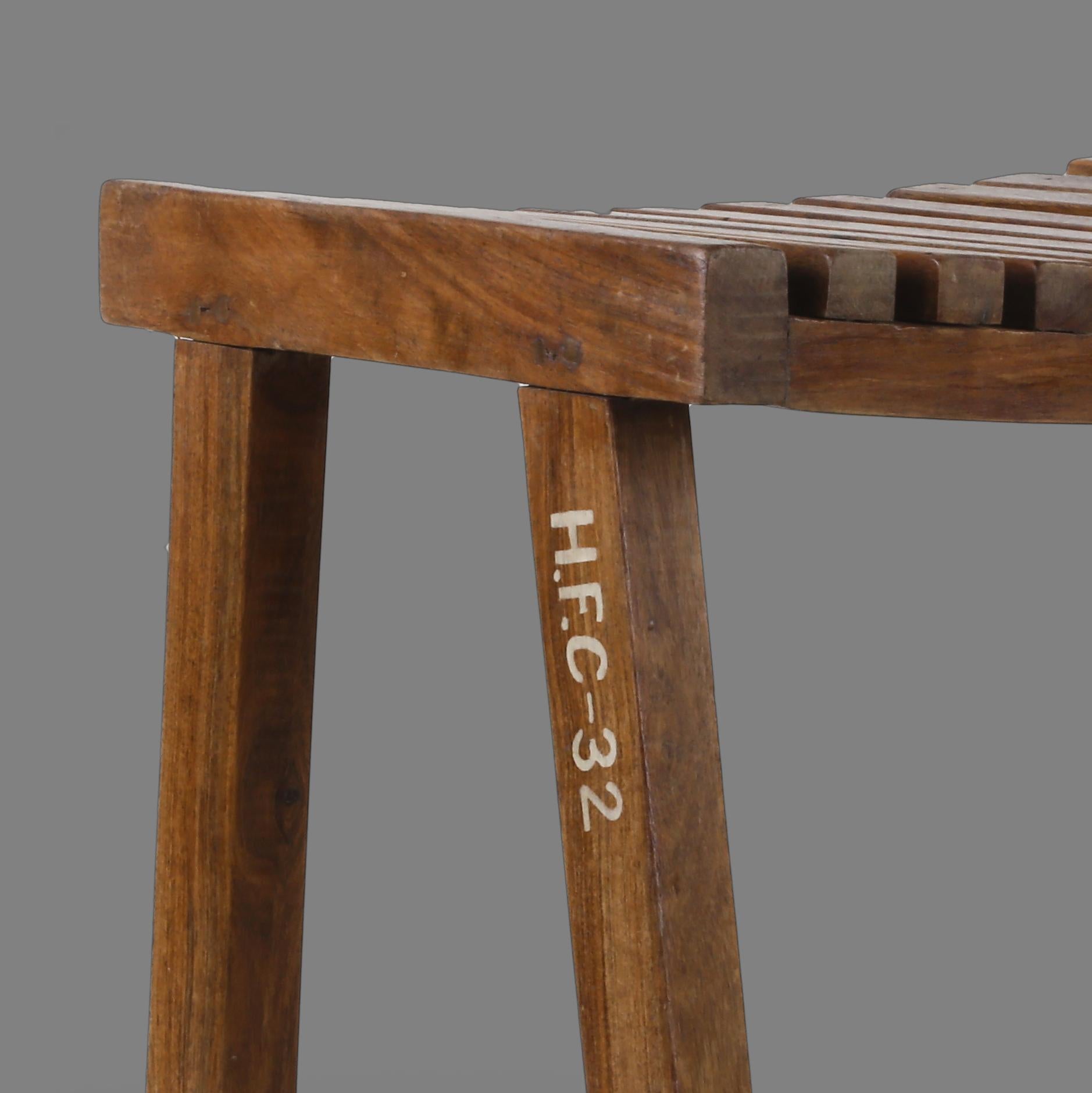 Pierre Jeanneret PJ-SI-55-a Stool / Authentic Mid-Century Modern Chandigarh For Sale 2