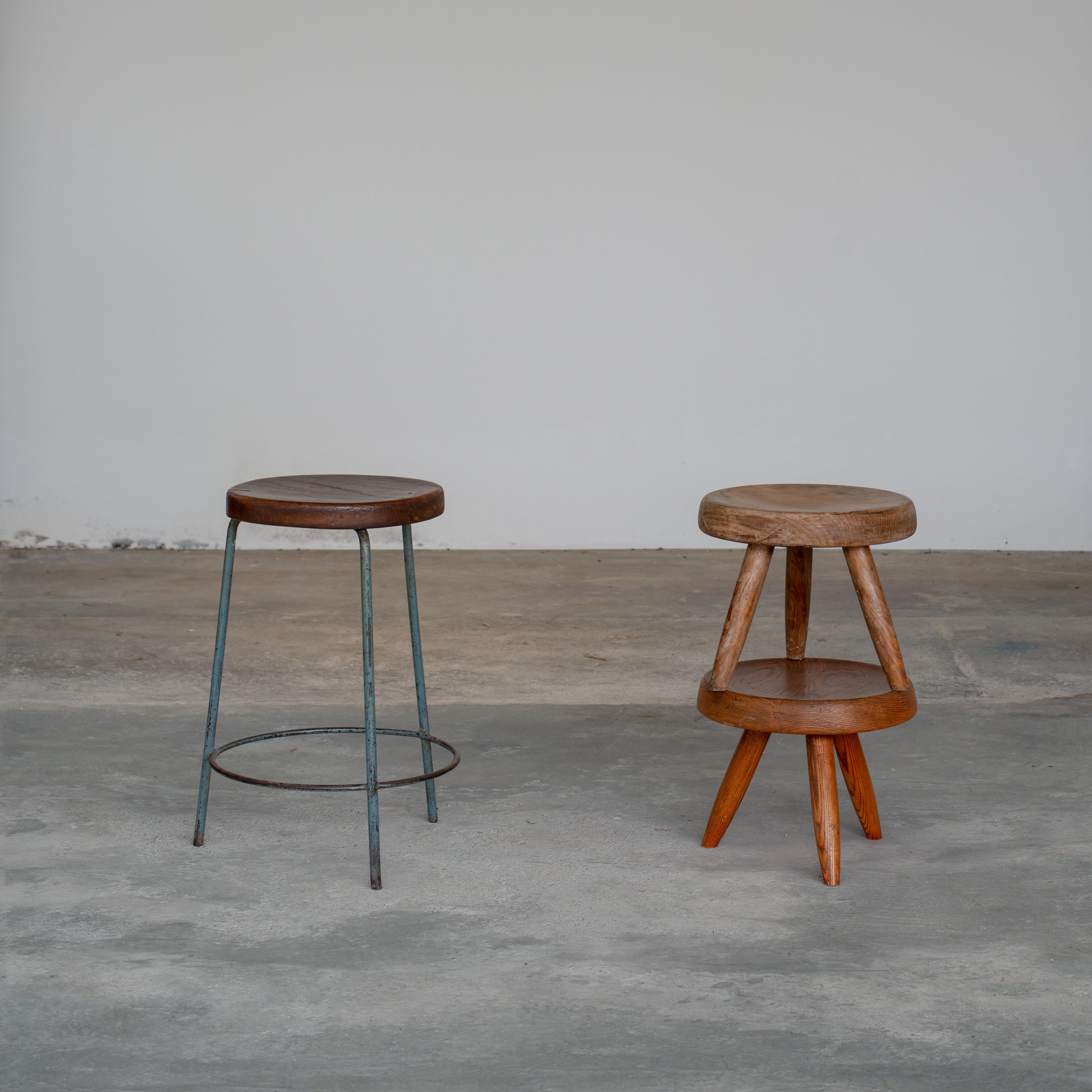 Pierre Jeanneret PJ-SI-57-A Taburete / Chandigarh Moderno Auténtico de Mediados de Siglo Teca en venta