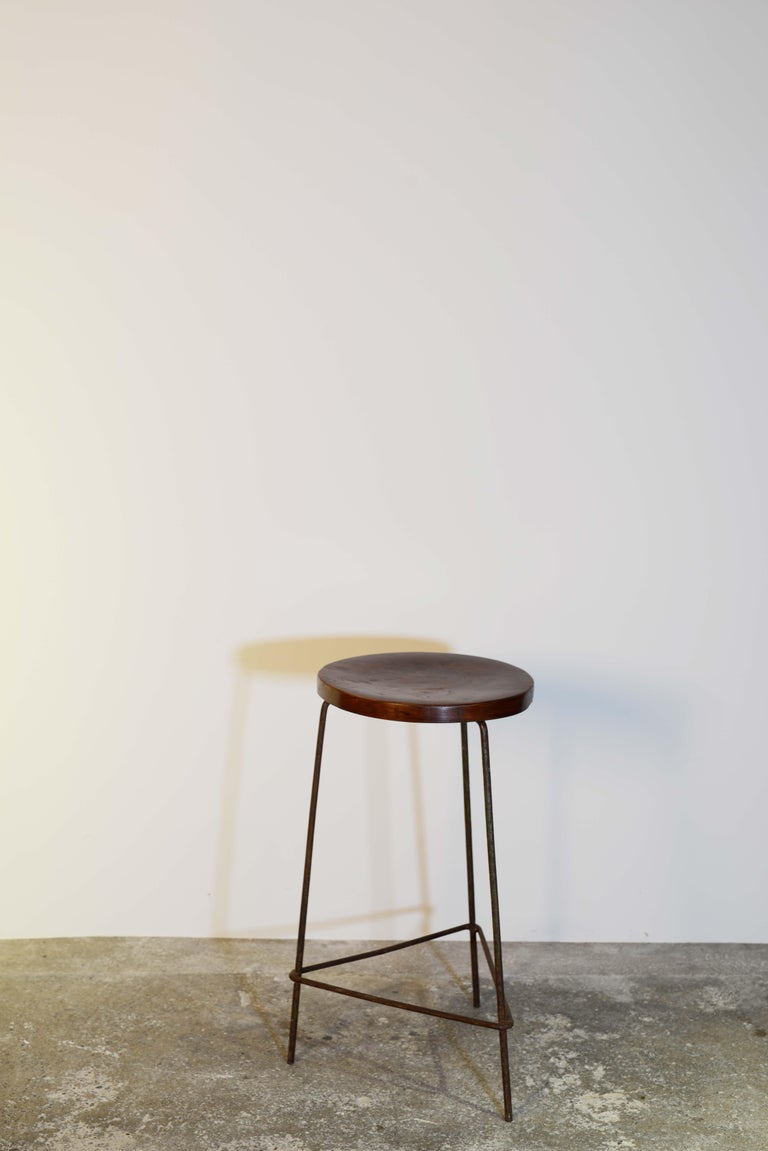 Pierre Jeanneret PJ-SI-58-A Stool / Authentic Mid-Century Modern Chandigarh In Good Condition For Sale In Zürich, CH