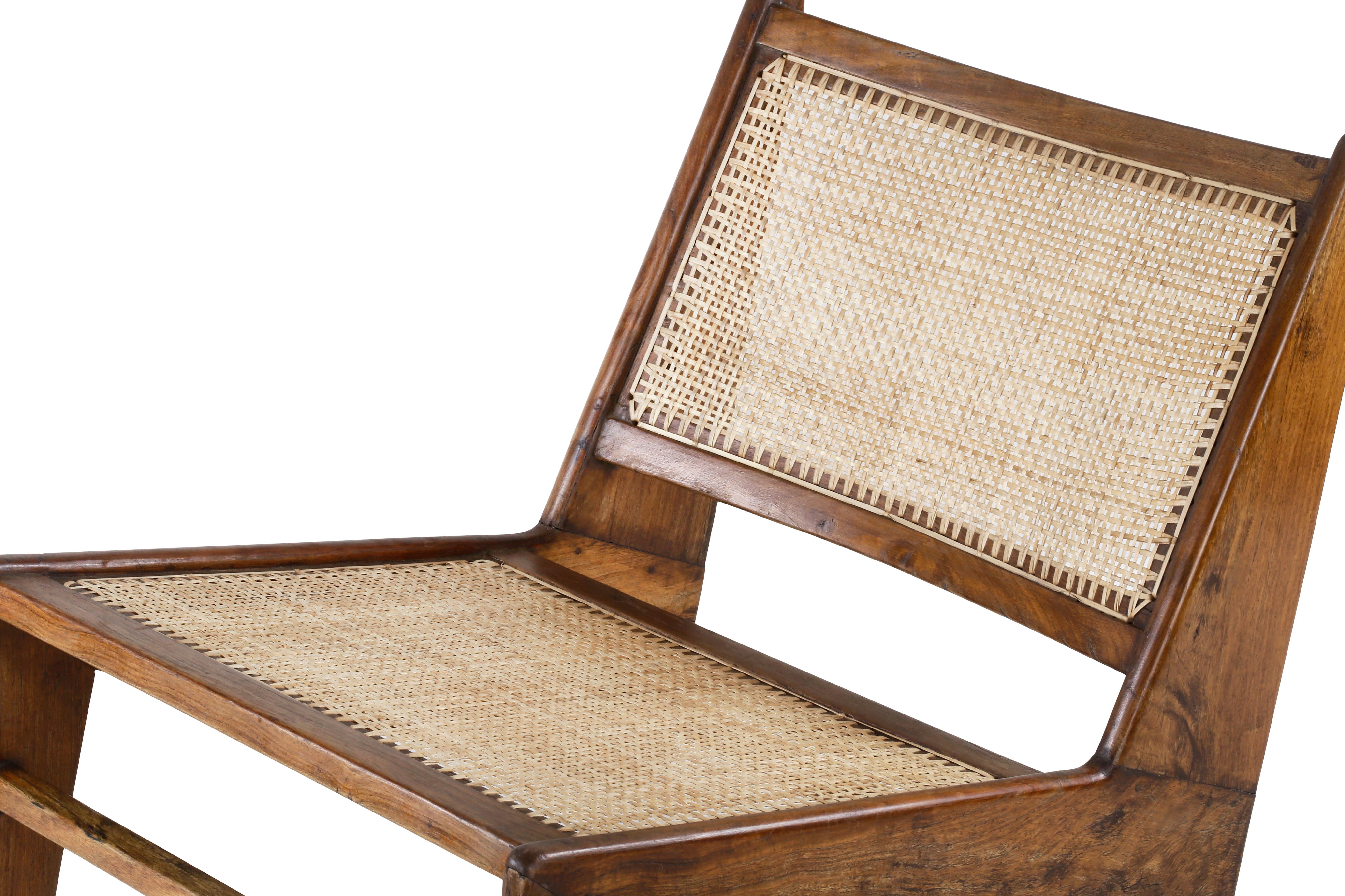 Pierre Jeanneret PJ-SI-59-A Kangaroo Chair / Authentic Mid-Century In Good Condition For Sale In Zürich, CH