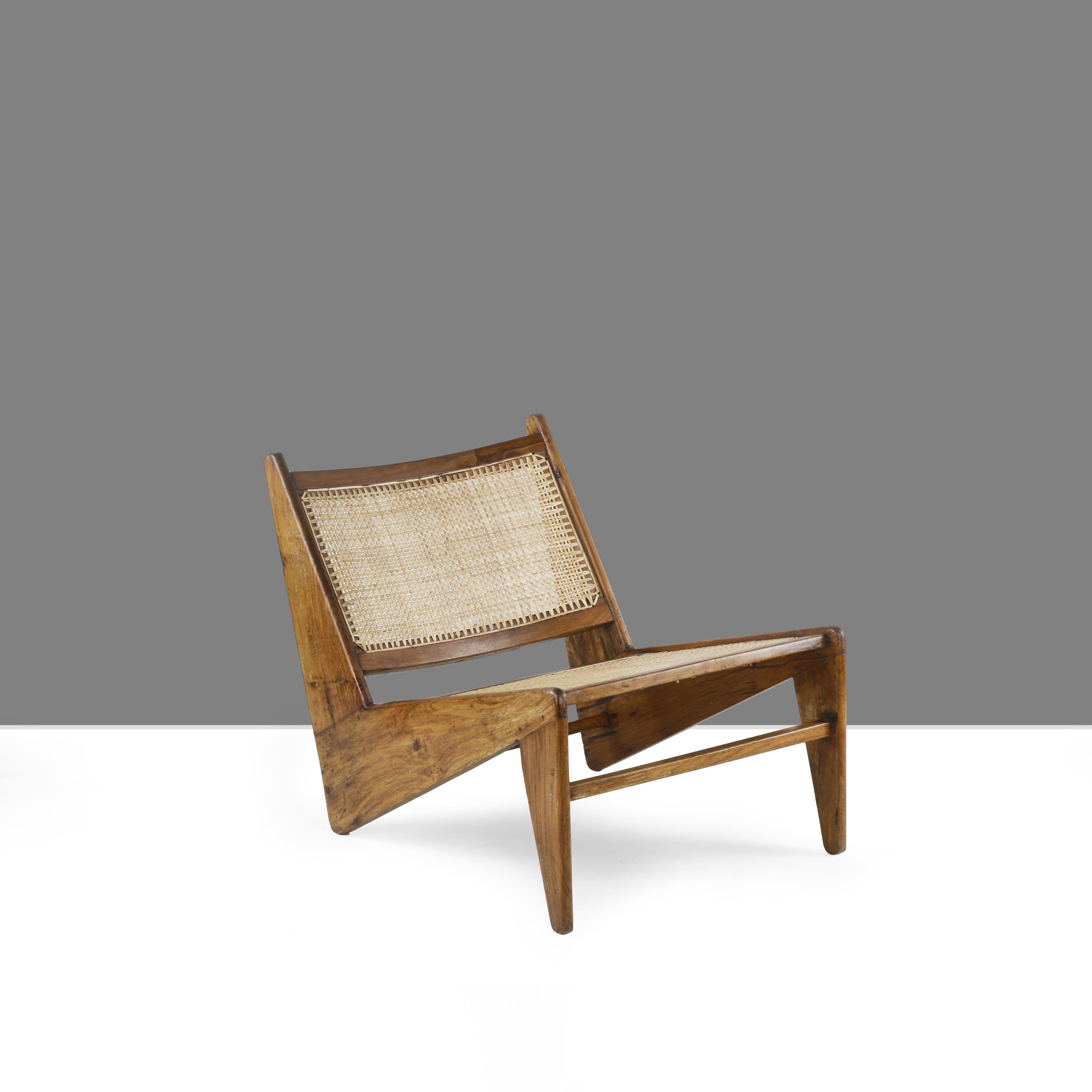 Pierre Jeanneret PJ-SI-59-A Pair of Kangaroo Chairs / Authentic Mid-Century For Sale 3
