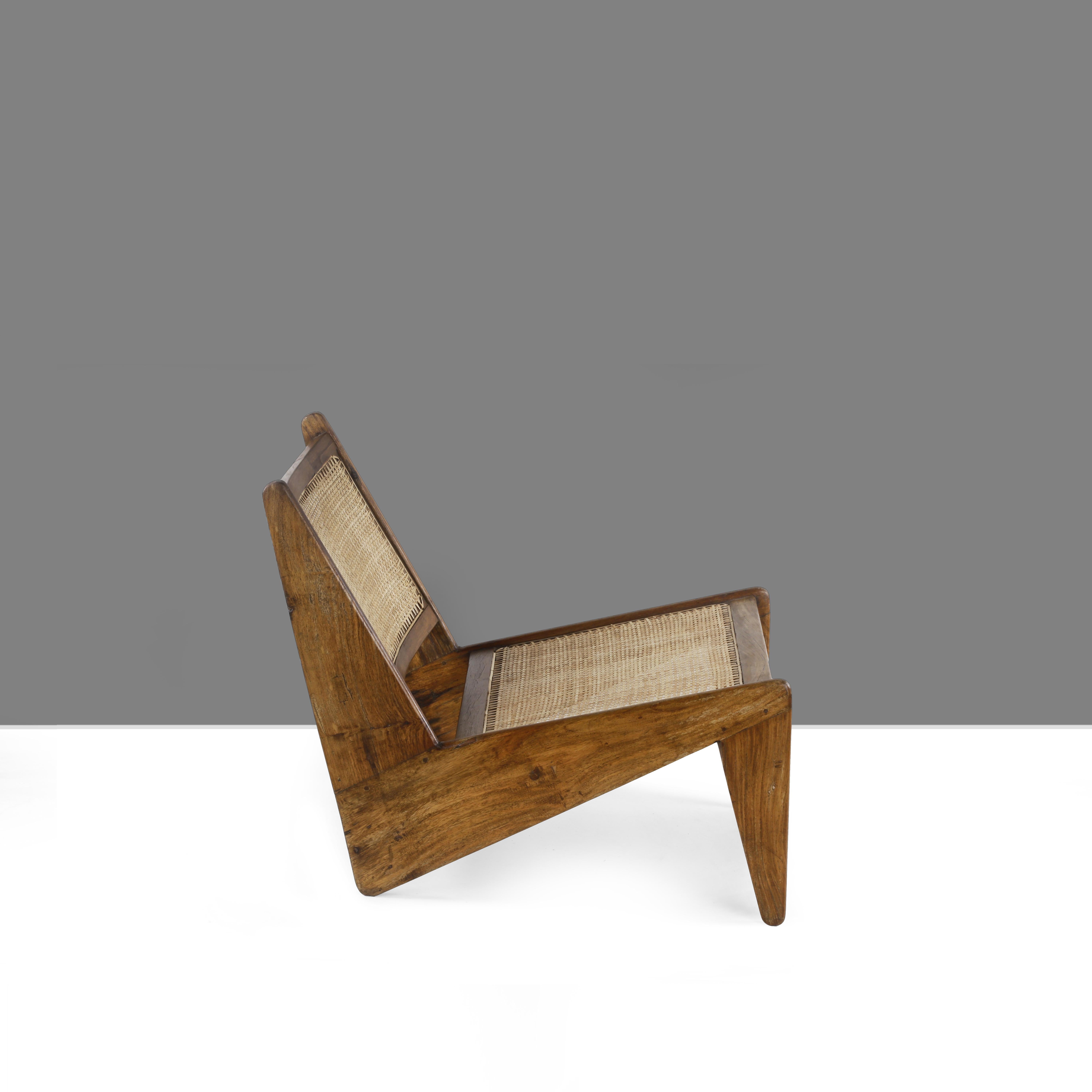 Pierre Jeanneret PJ-SI-59-A Paire de chaises Kangourou/Authentique milieu de siècle en vente 4