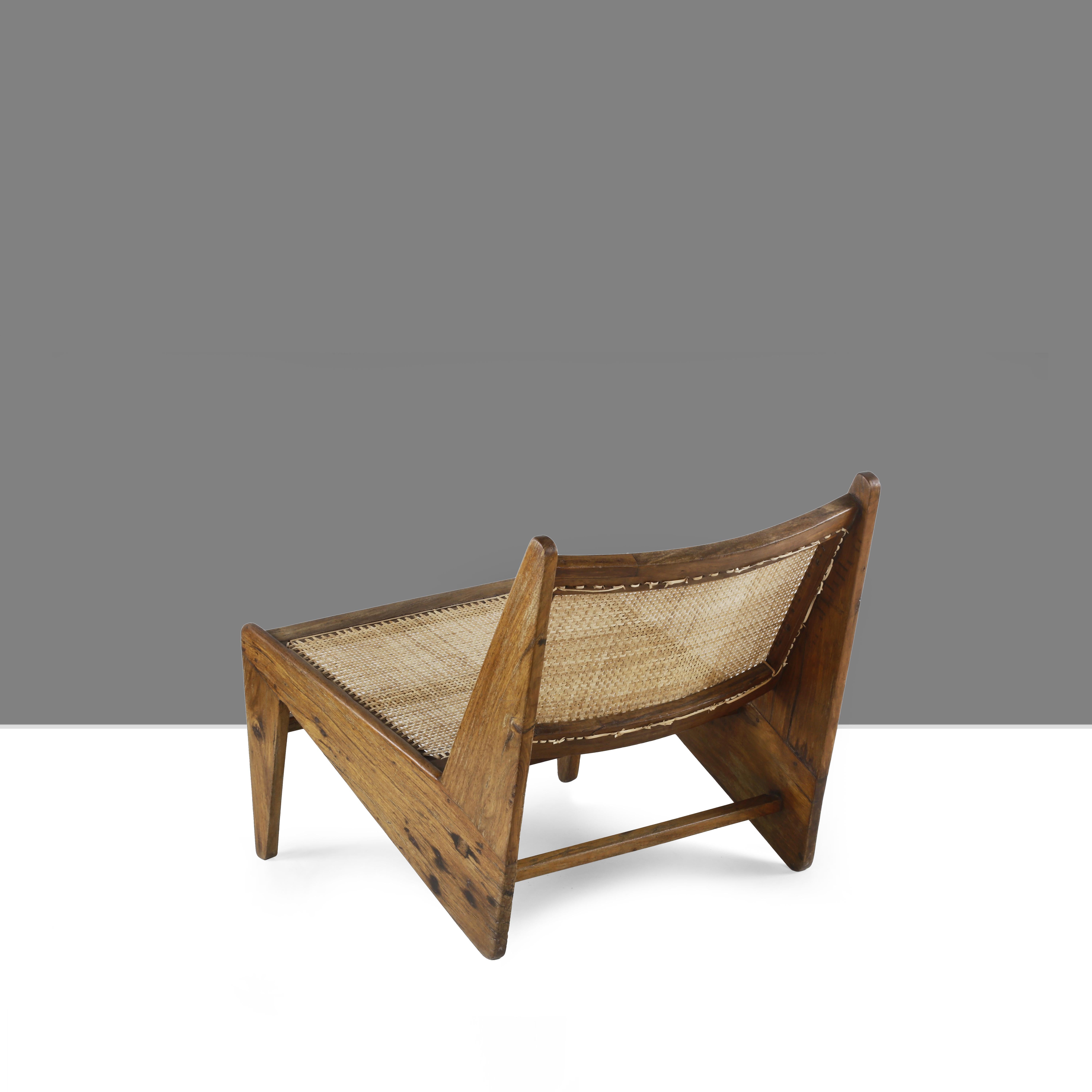 Pierre Jeanneret PJ-SI-59-A Paire de chaises Kangourou/Authentique milieu de siècle en vente 6