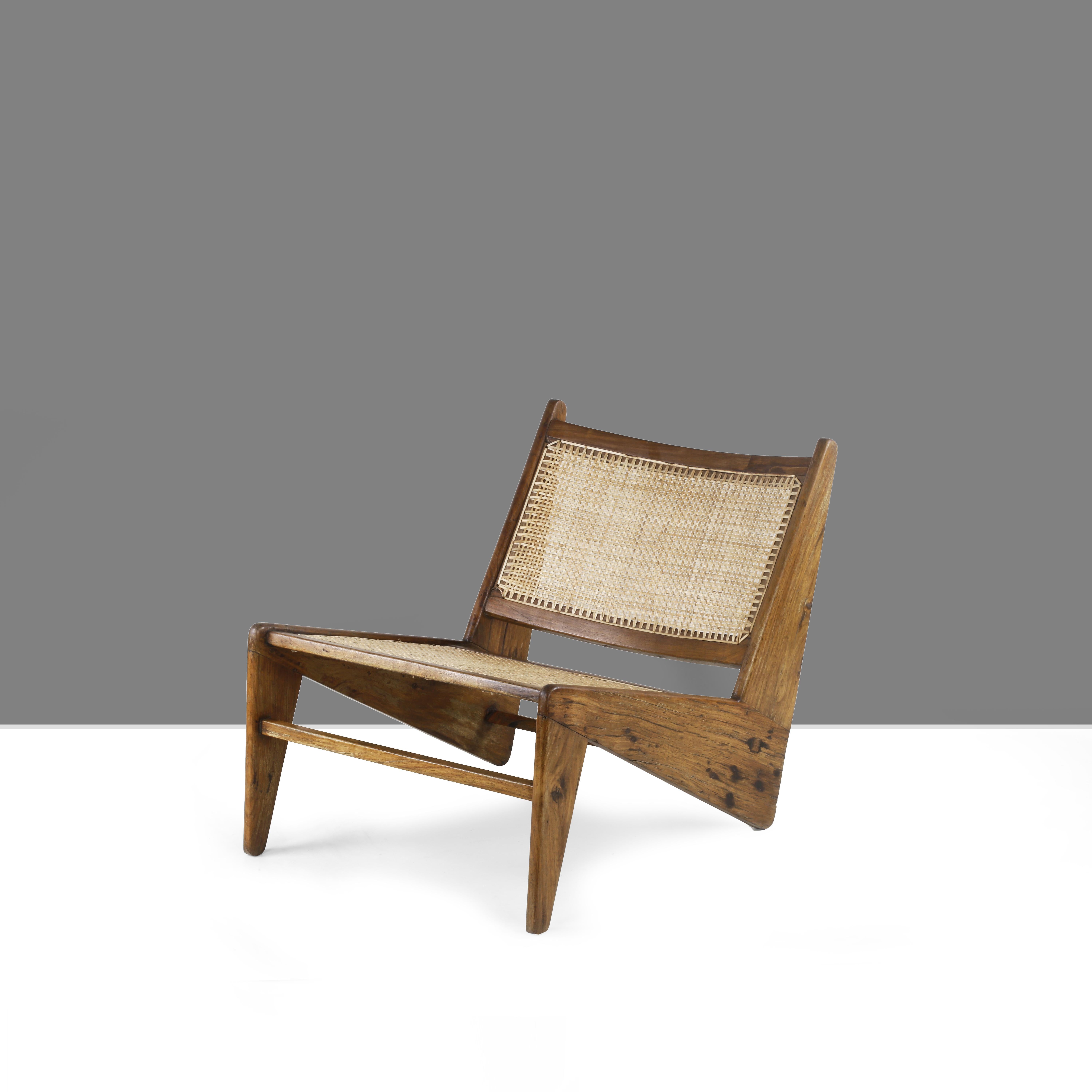 Pierre Jeanneret PJ-SI-59-A Paire de chaises Kangourou/Authentique milieu de siècle en vente 7