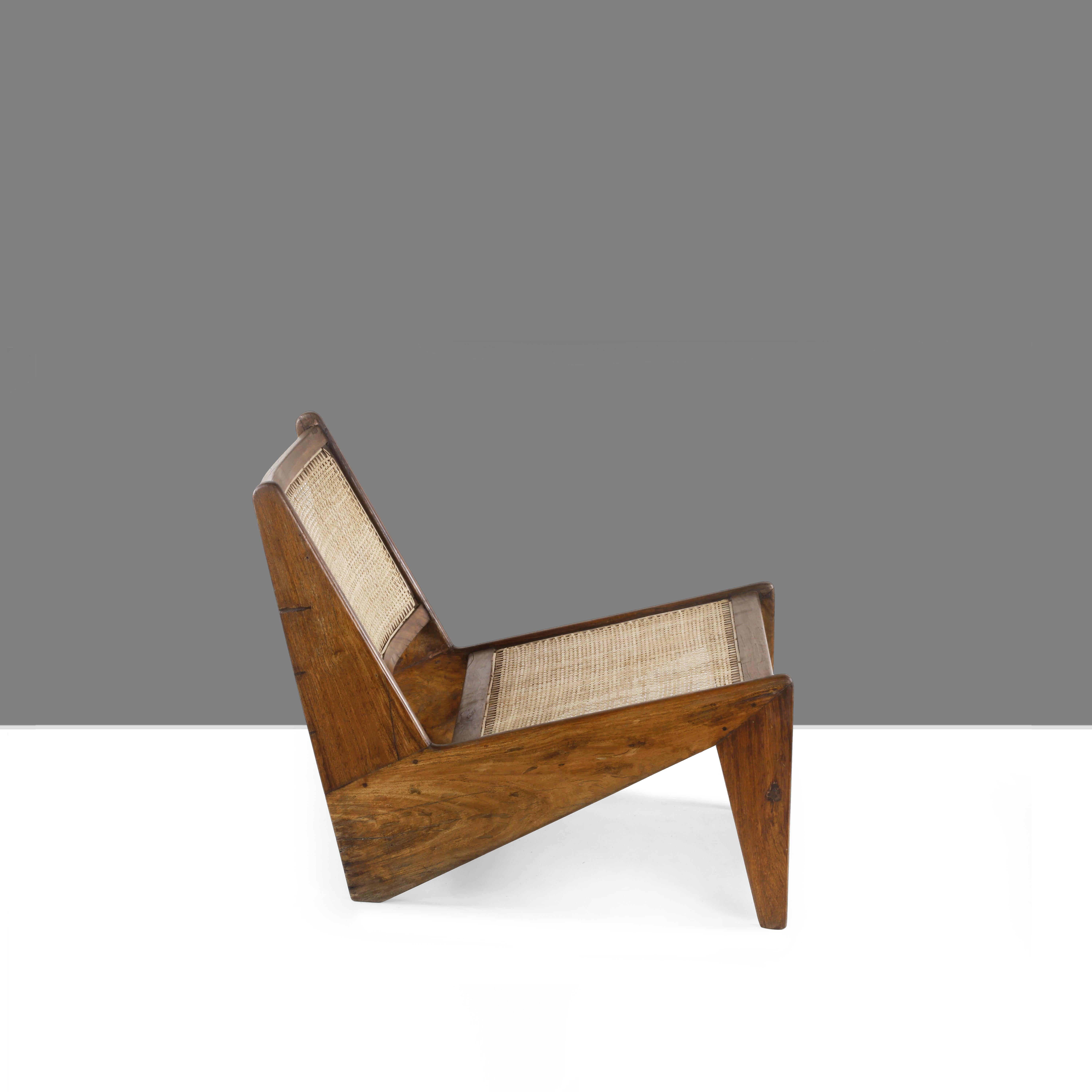 Mid-Century Modern Pierre Jeanneret PJ-SI-59-A Paire de chaises Kangourou/Authentique milieu de siècle en vente