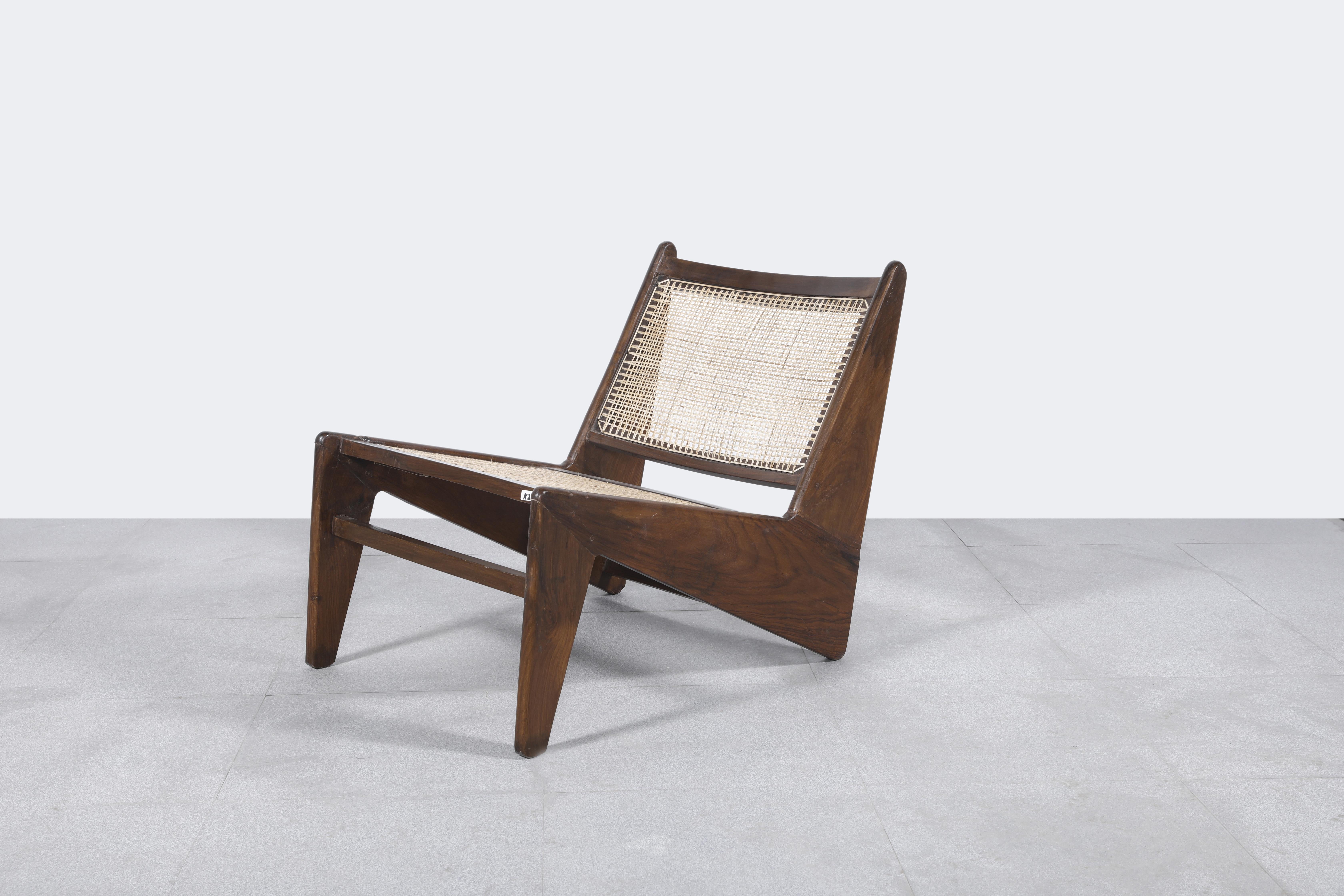 Pierre Jeanneret PJ-SI-59-A, Paar Kangaroo-Stühle, authentisch, Mid-Century (Moderne der Mitte des Jahrhunderts) im Angebot