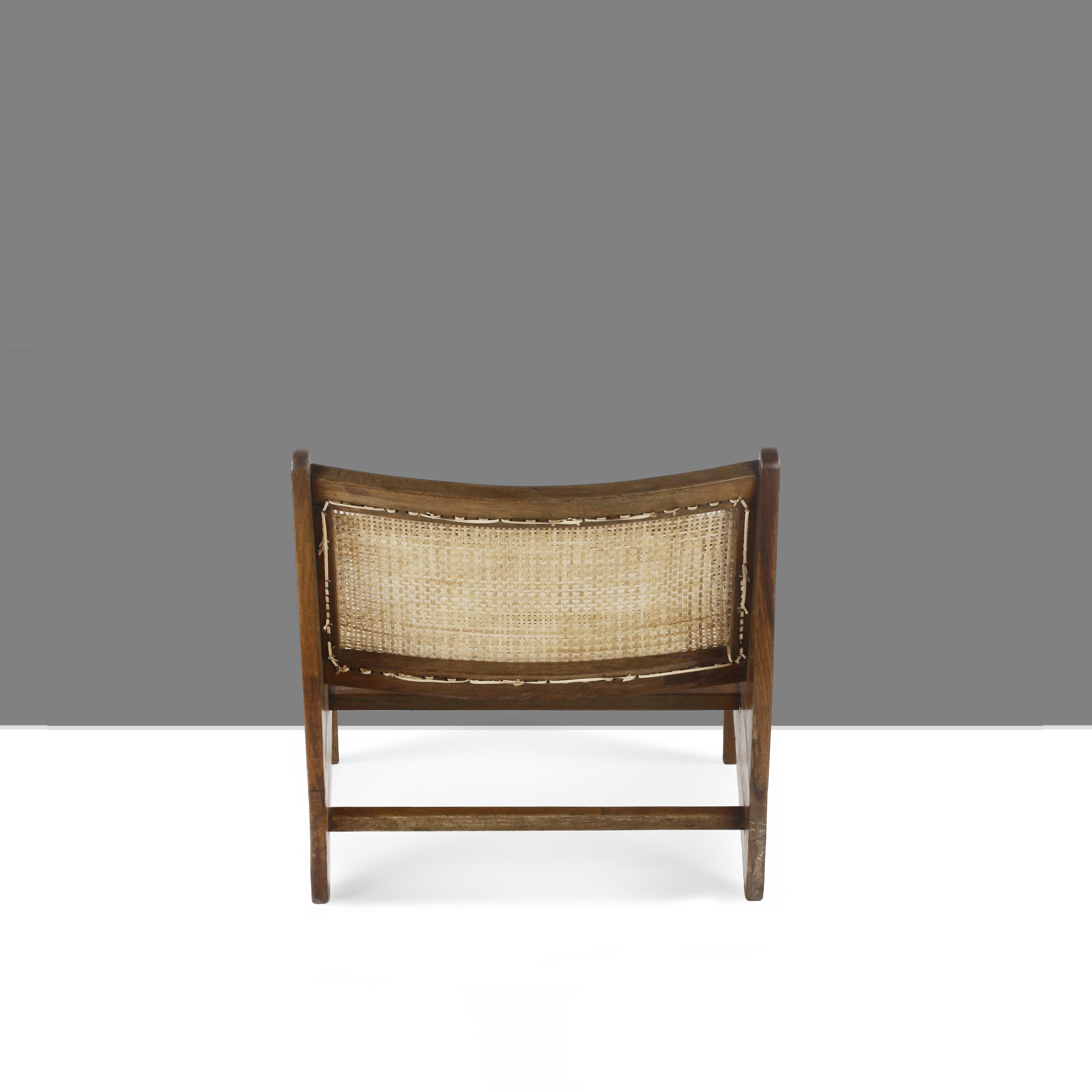 Indien Pierre Jeanneret PJ-SI-59-A Paire de chaises Kangourou/Authentique milieu de siècle en vente