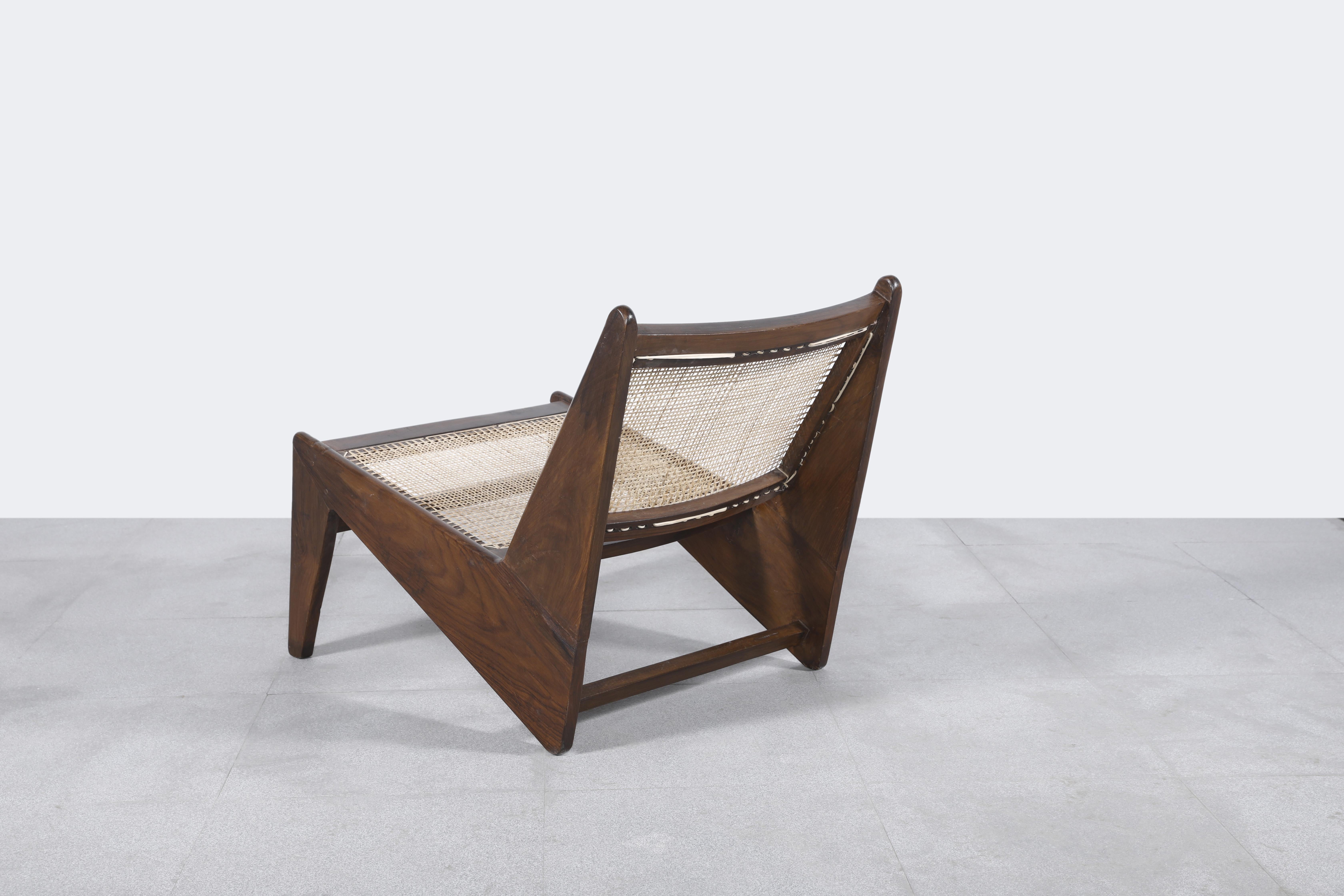 Pierre Jeanneret PJ-SI-59-A, Paar Kangaroo-Stühle, authentisch, Mid-Century (Indisch) im Angebot