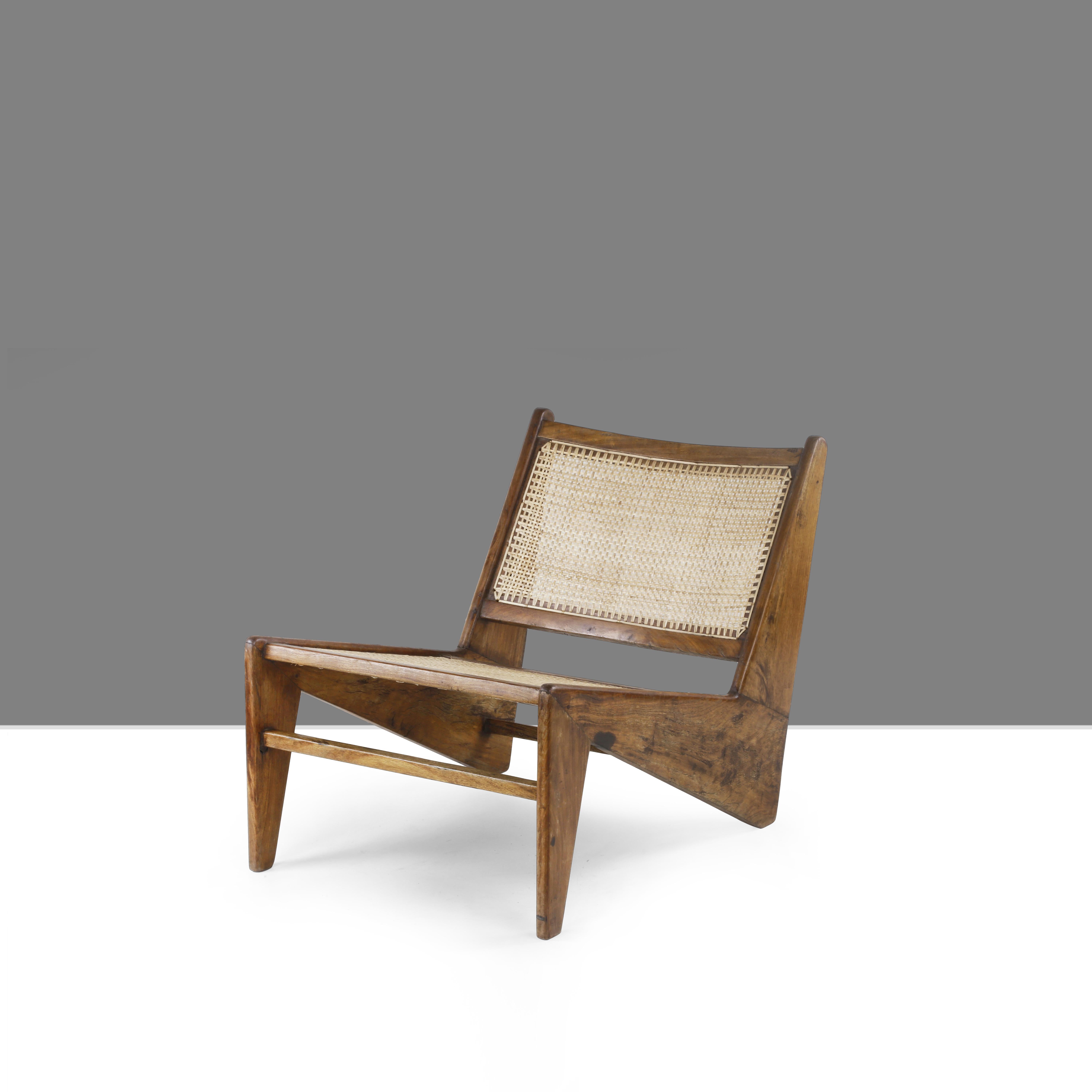 Pierre Jeanneret PJ-SI-59-A Paire de chaises Kangourou/Authentique milieu de siècle Bon état - En vente à Zürich, CH