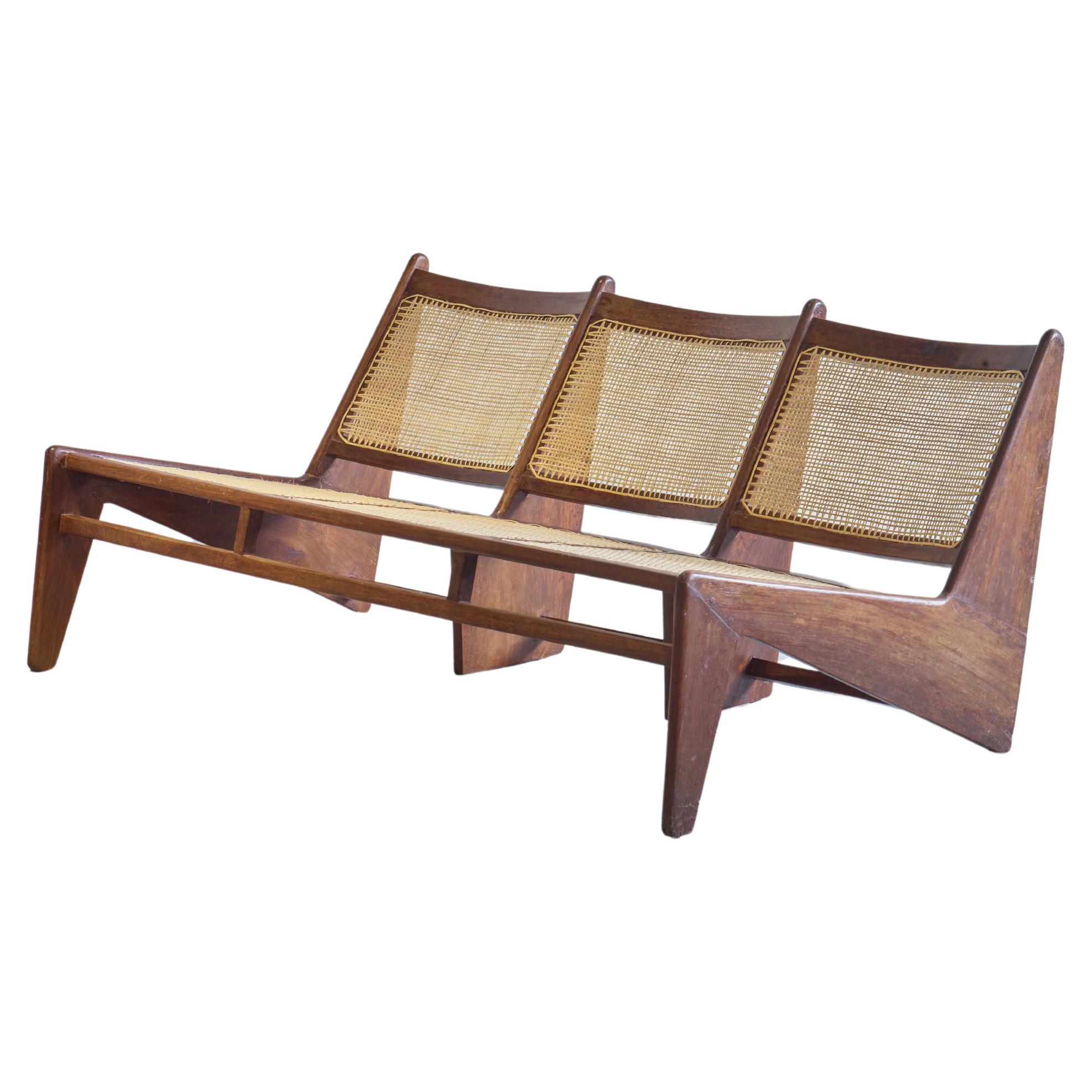 Pierre Jeanneret PJ-SI-59-B Bench Seat / Authentic Mid-Century Modern For Sale