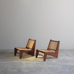 Pierre Jeanneret PJ-SI-59-D Kangaroo Chair / Autentica sedia moderna di metà secolo