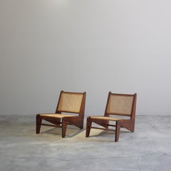 Pierre Jeanneret PJ-SI-59-D Kangaroo Chair / Autentica sedia moderna di metà secolo