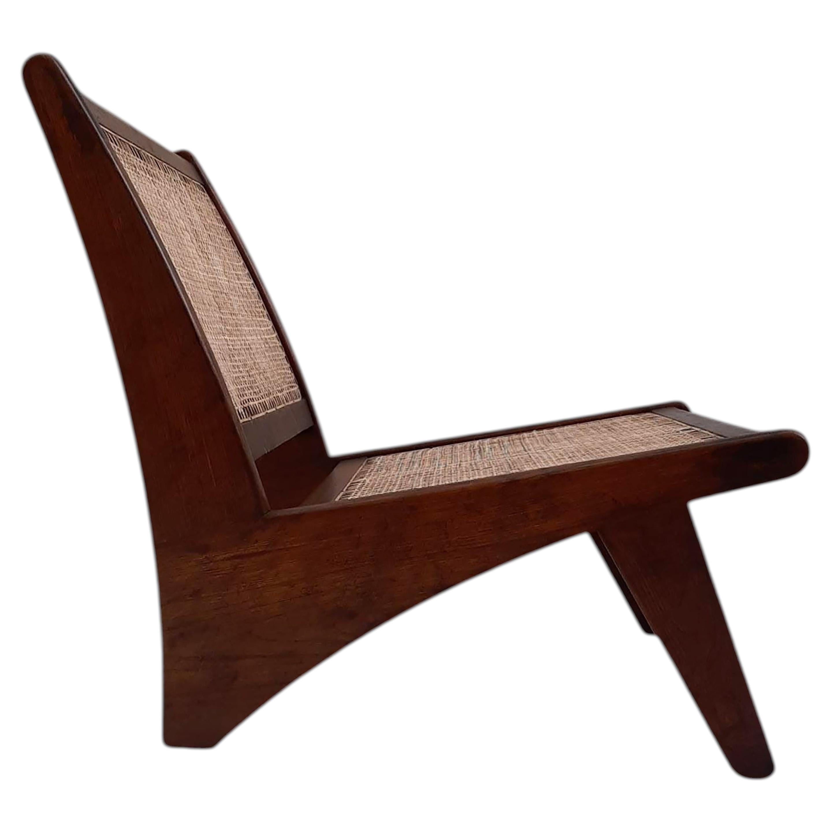 Pierre Jeanneret PJ-SI-60-A Lounge Chair / Authentic Mid-Century Modern For Sale
