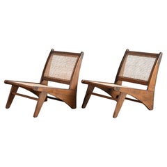 Pierre Jeanneret PJ-SI-60-A Pair of Lounge Chairs / Authentic Mid-Century Modern